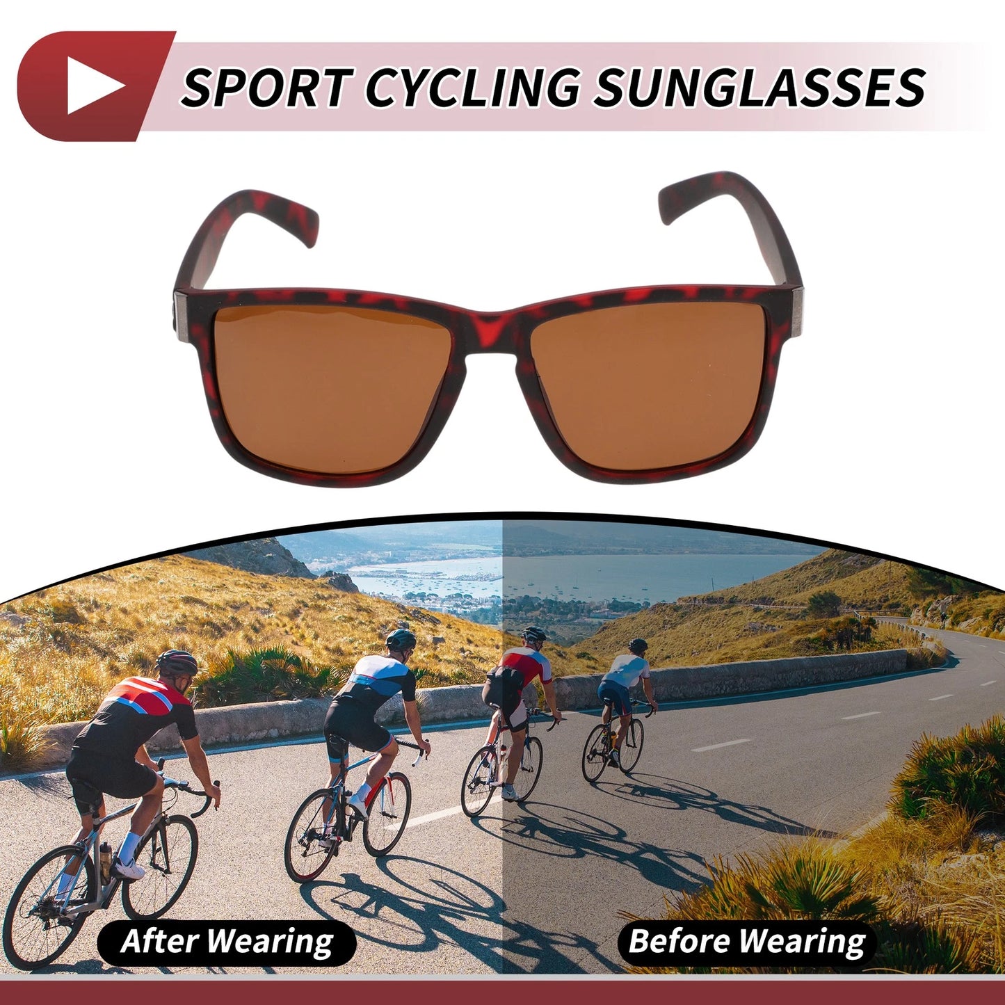 Motorcycle Riding Goggles 1 Pc Brown Lens Leopard Print Frame for Motorcycle
