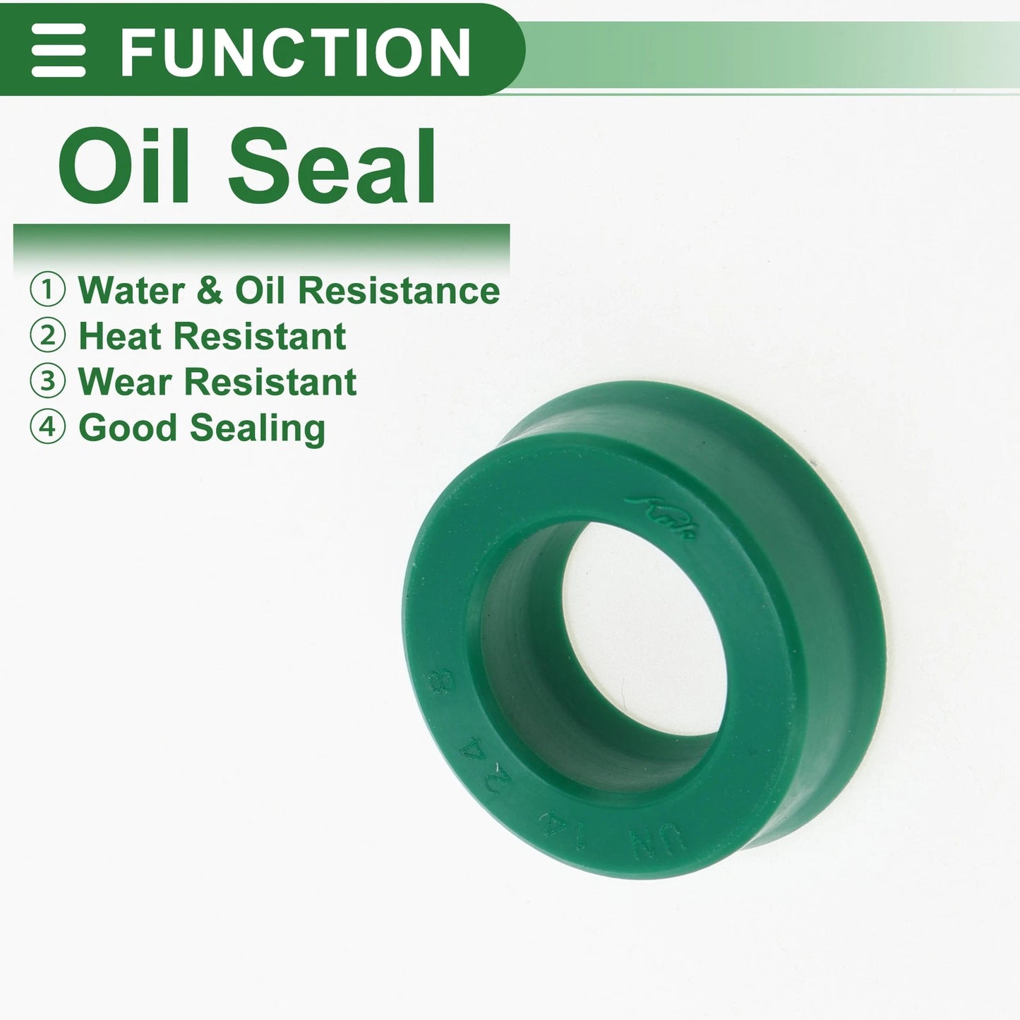 Oil Seal / 14x24x8mm / Rotary Shaft Seal TPU Green 5 Pcs for MakeModel