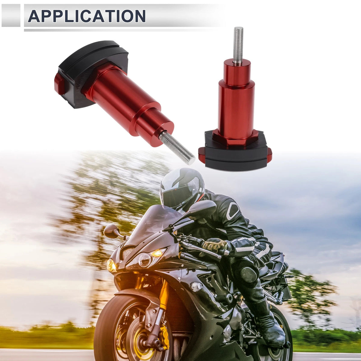 0.59in Aluminum Alloy Plastic Motorcycle Slider Frame 2 x for Motorcycle
