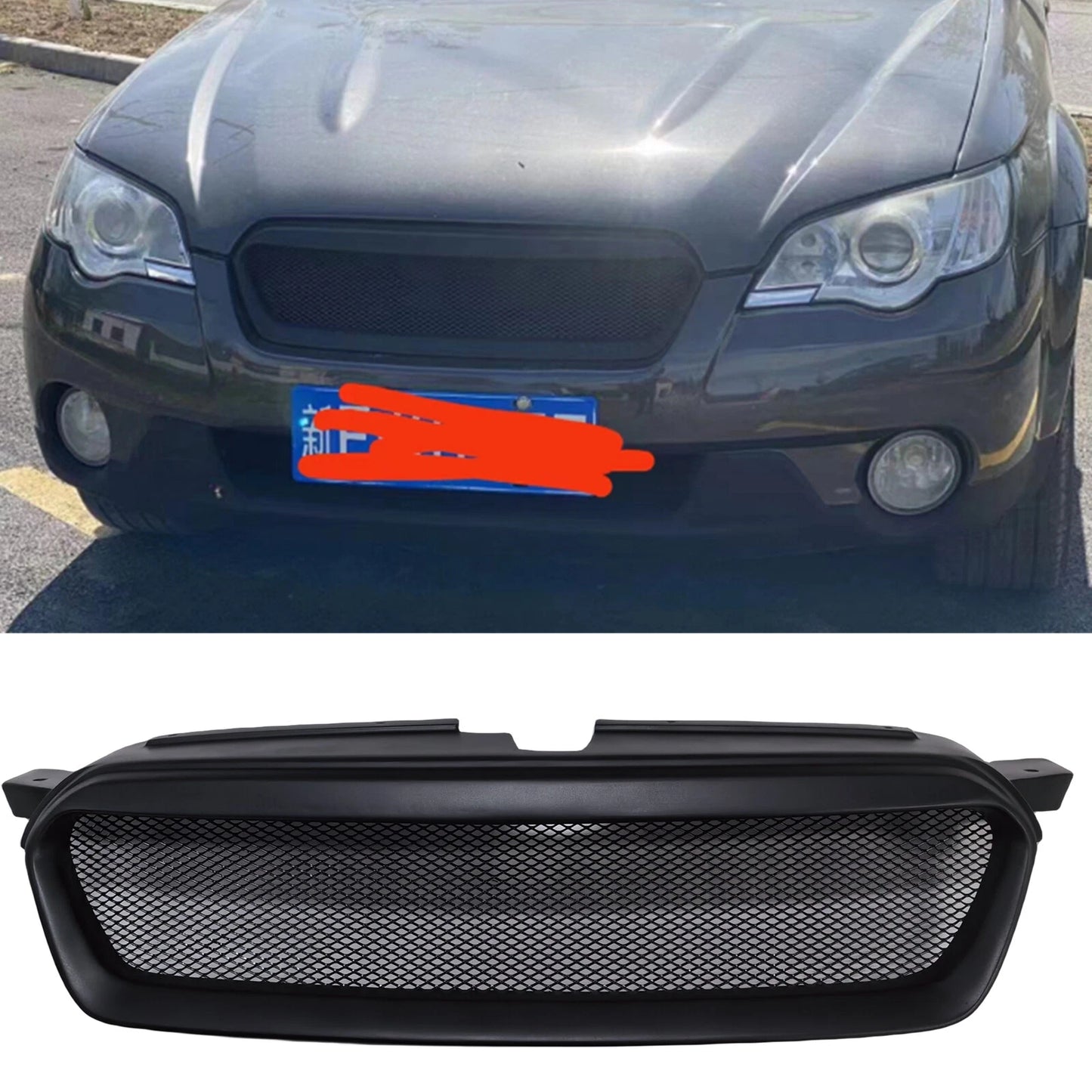 Front Bumper Upper Grille Mesh for Subaru Outback (2007-2009)