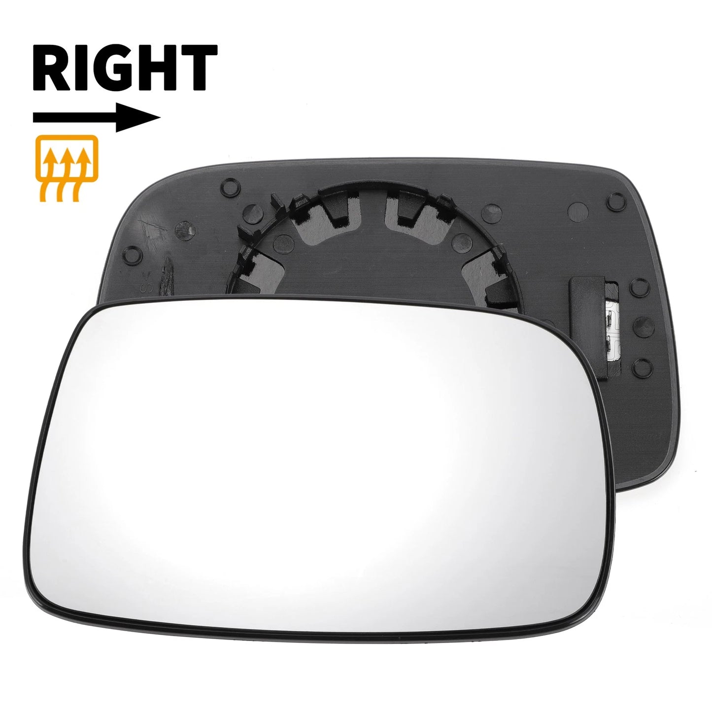 Right Side Heated White Mirror Glass for Toyota Yaris (1999-2003)