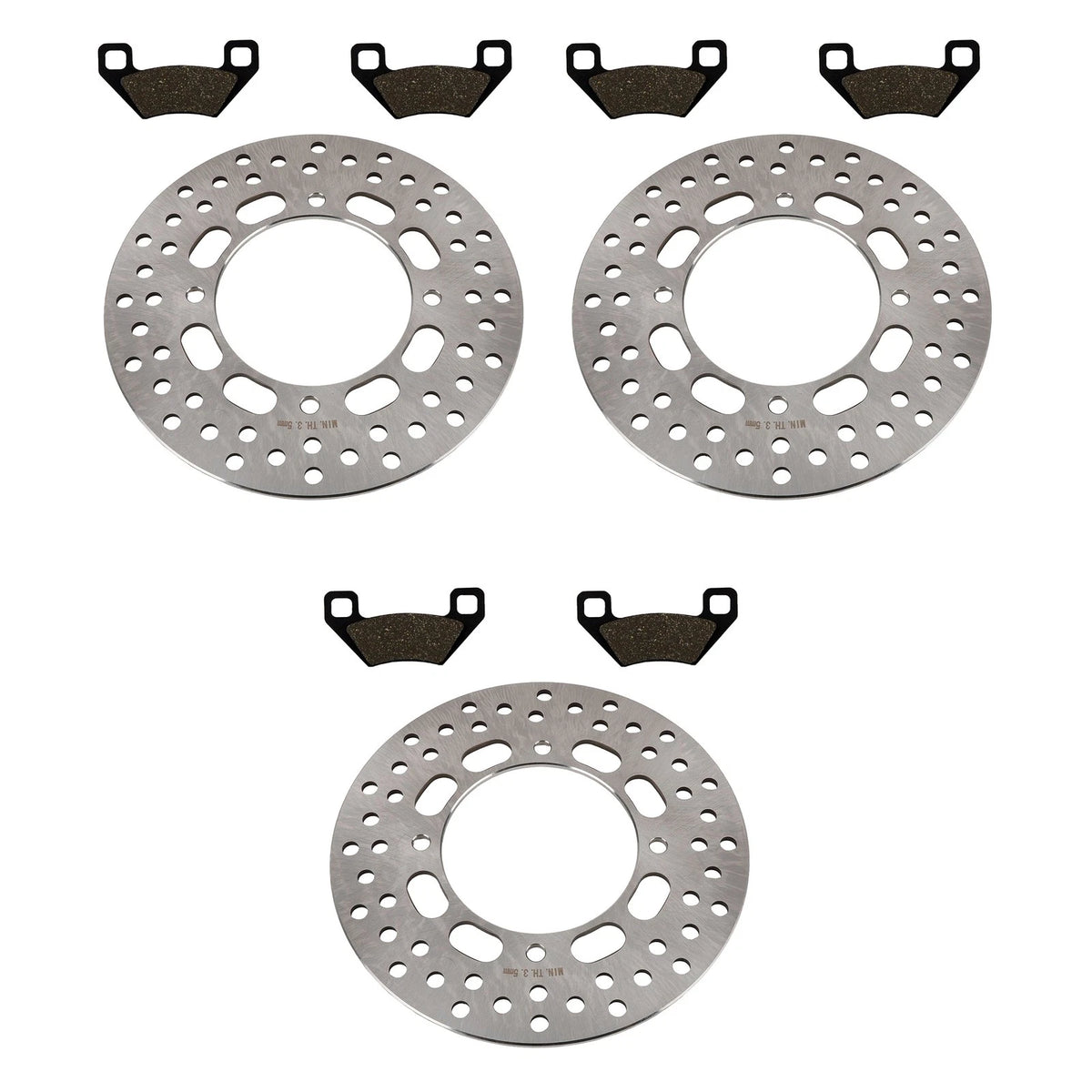 2 x Front & Rear Brake Rotors & Pads for Arctic Cat Alterra 450 4x4 (2013–2024)