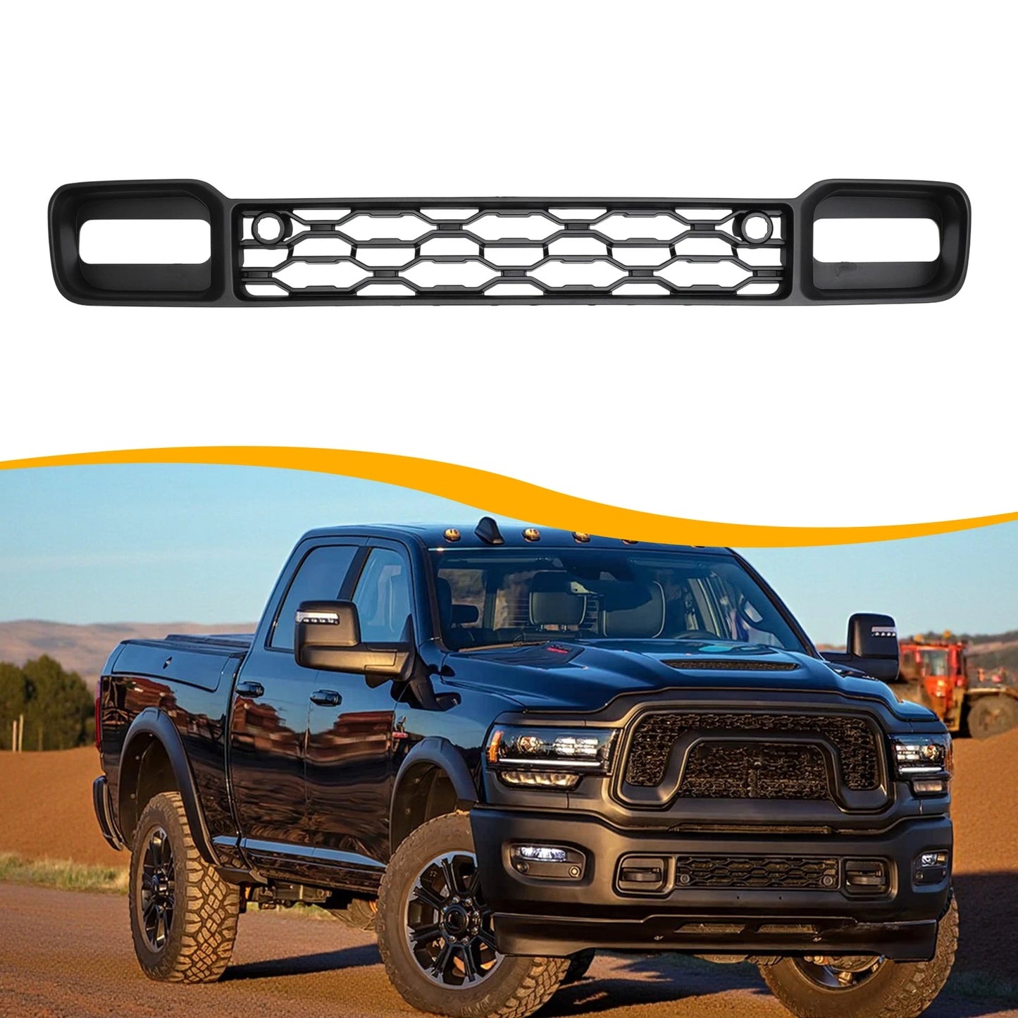 Front Bumper Grille Cover for Dodge RAM 2500/3500 (2019-2024)