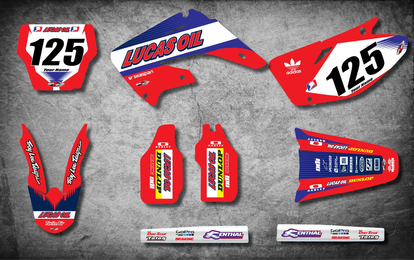 Full Custom Graphic Kit Decals for Honda CR 250 (2002-2012)