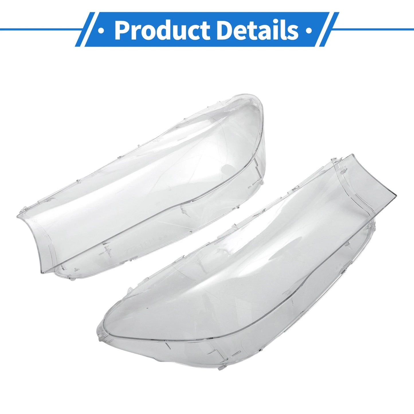 1 x Pair Front Left Right Headlight Lens Cover for BMW 740i