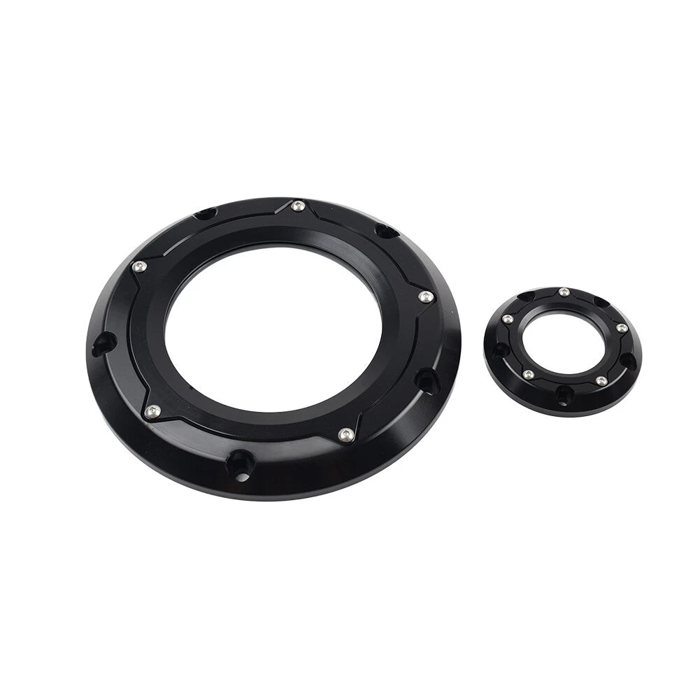 Black Derby Timer Timing Cover for Harley Softail Dyna Touring Road Glide