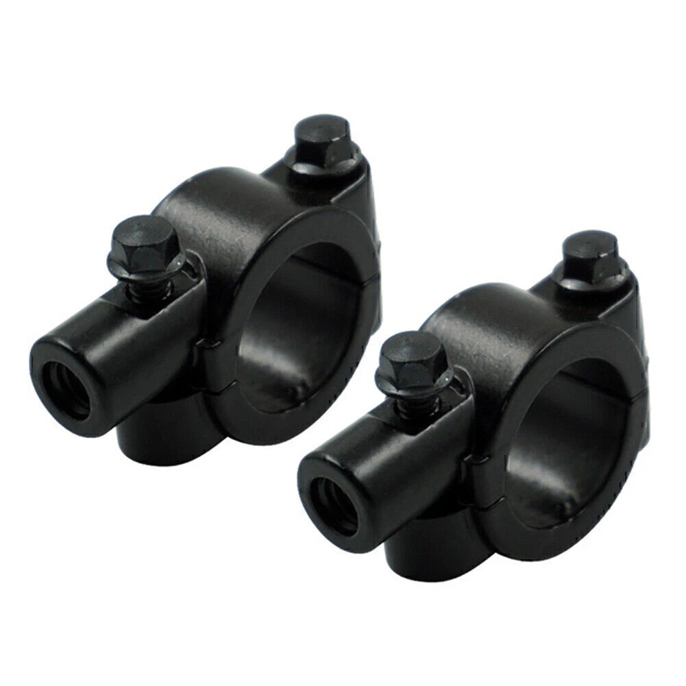 25MM M8 Black Motorcycle Handlebar Mirror Mount Holder Clamp