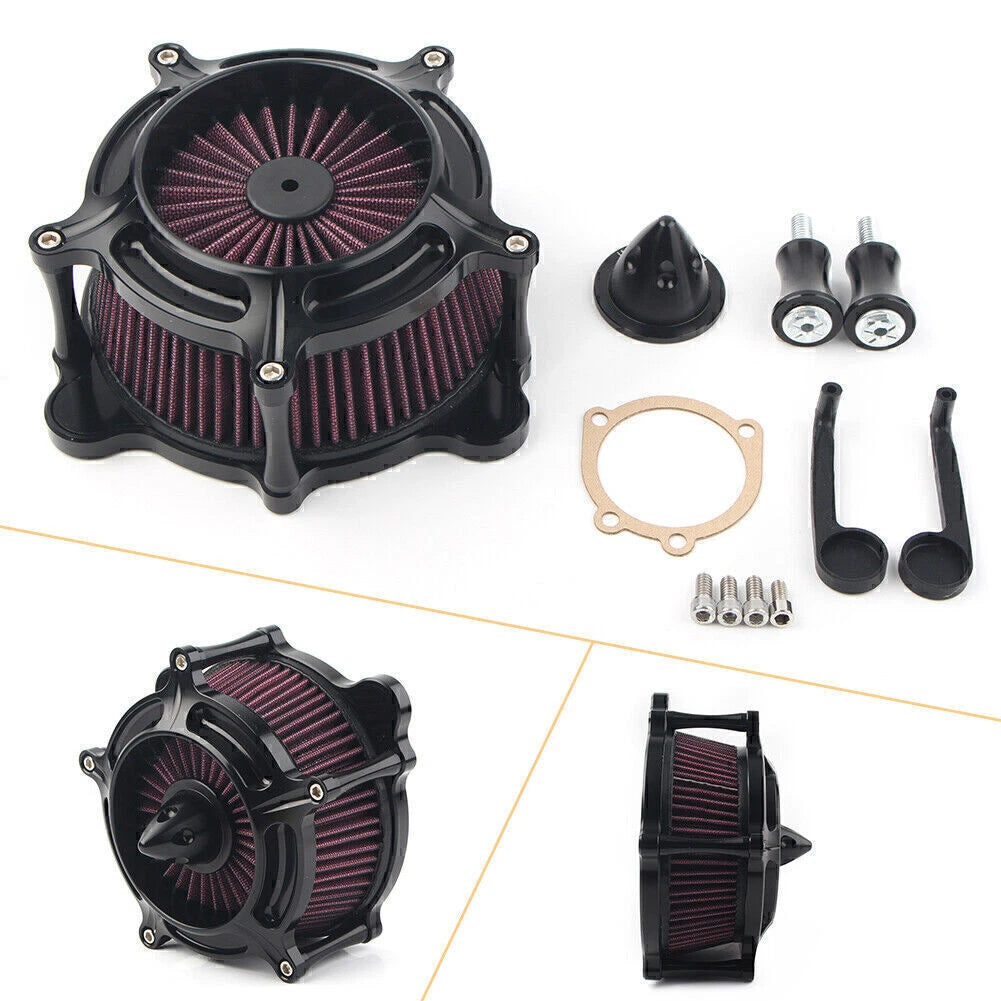 Turbine Air Cleaner Spike Intake Filter for Harley Softail & Touring (93-15)