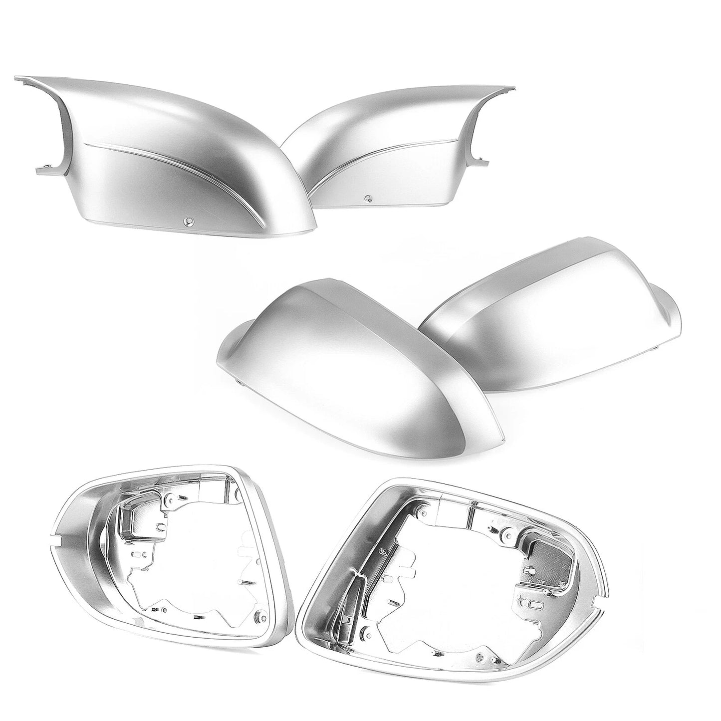 6 x Rearview Mirror Cover Caps for Audi A8 D4 (2010-2017) Silver