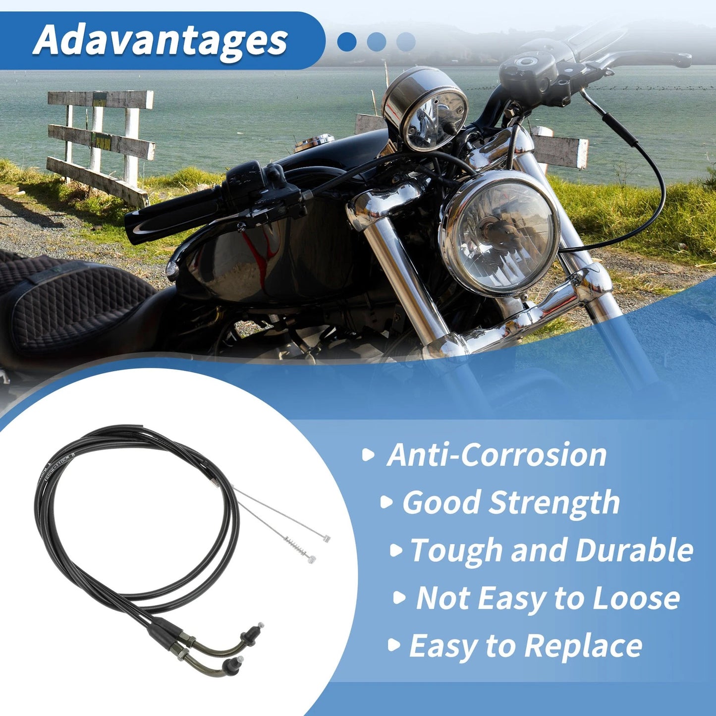 Throttle Cable 110 cm for Harley Sportster XL883 XL1200