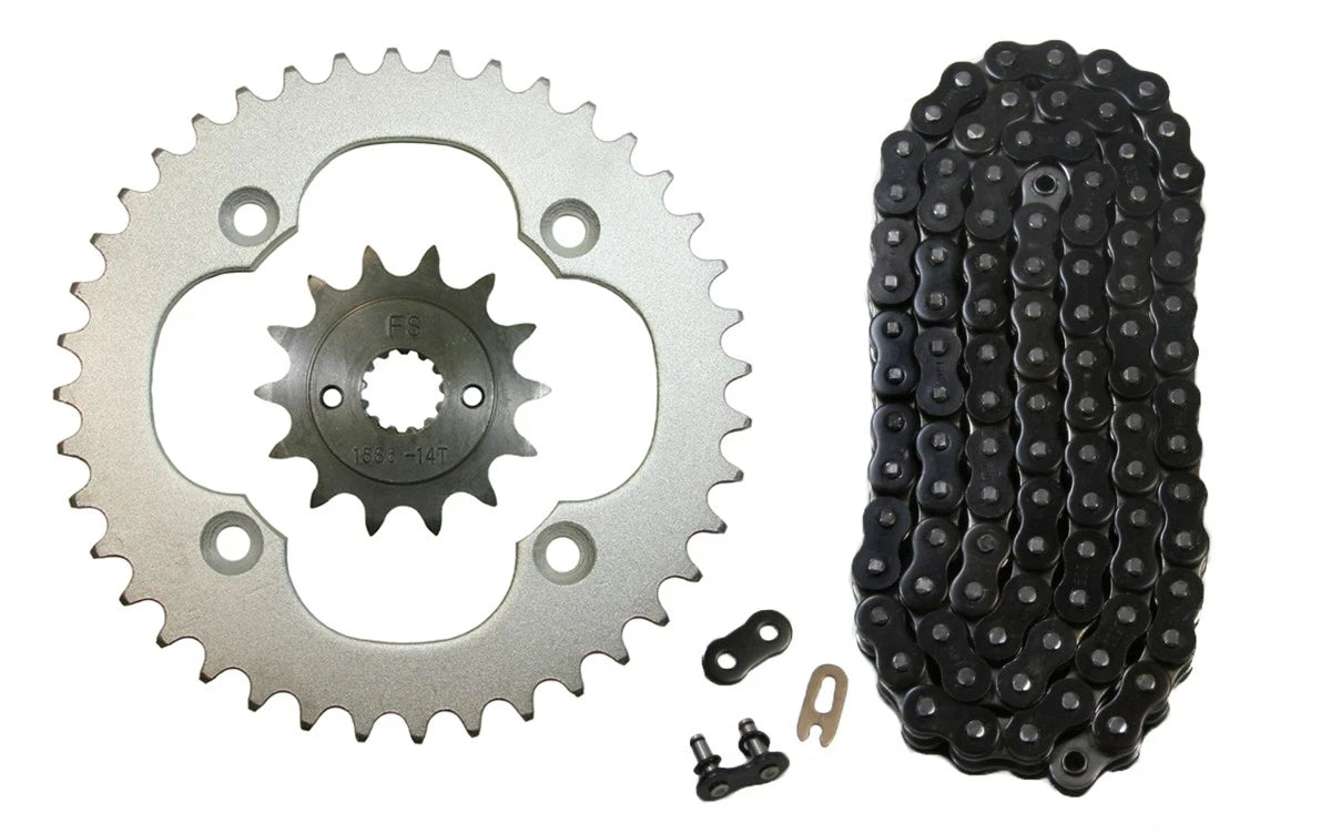 Black 520x96 Chain & 14/40 Sprockets for Suzuki LT-Z400 Quadsport (2009–2014)