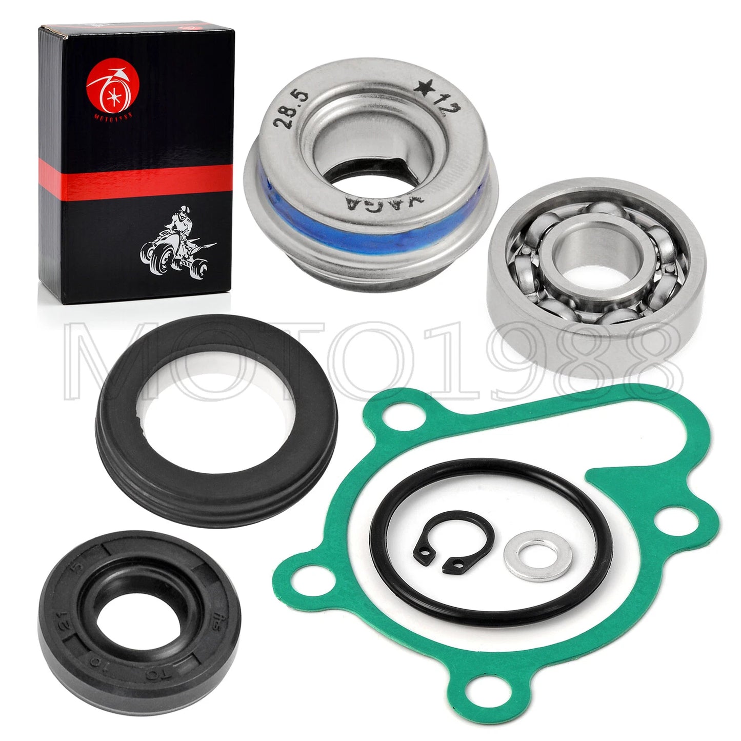 Water Pump Rebuild Kit Impeller Shaft Seal for Yamaha Kodiak YFM450(2003–2021)