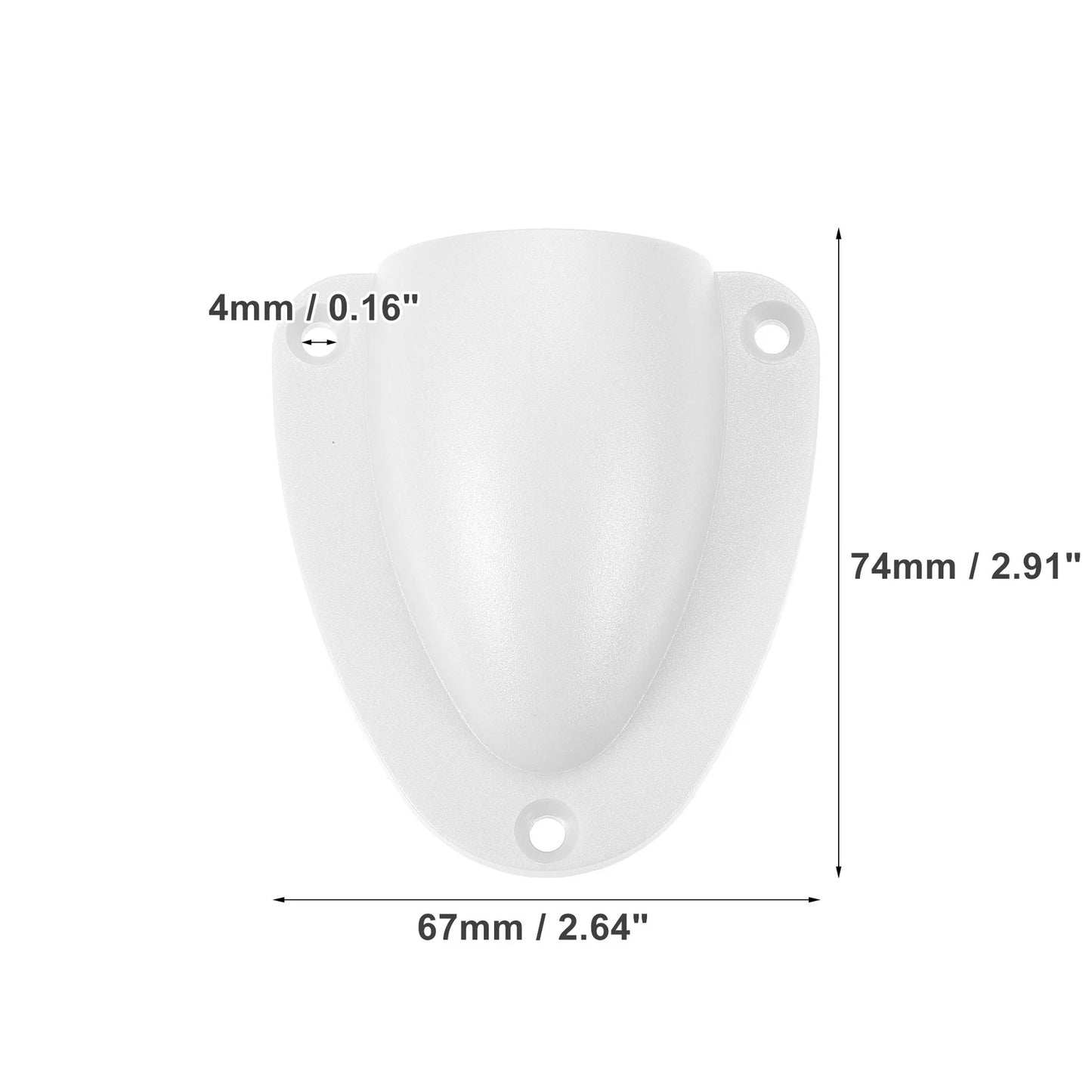 1 Pair Marine Boat Transducer Cap Clam Shell Vent Wire Cover White for Make Model