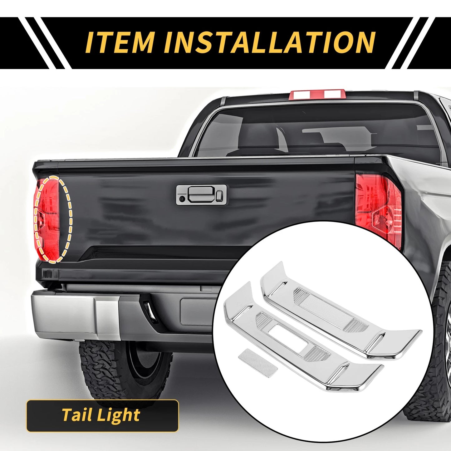 Exterior Tail Light Lamp Strip Trim for Toyota Tundra (2022-2024)