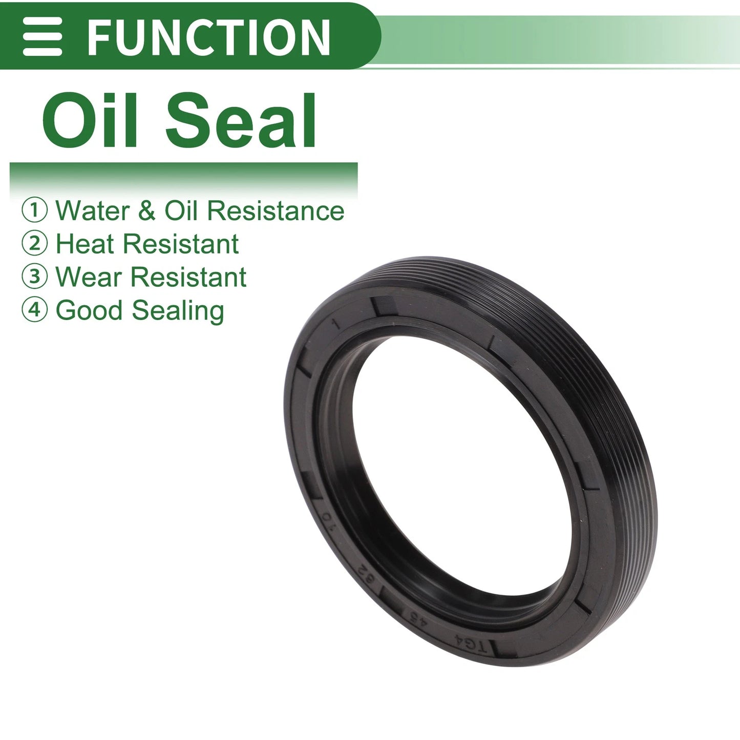 Oil Seal 45x62x10mm NBR Rubber High Pressure Black 5 Pcs