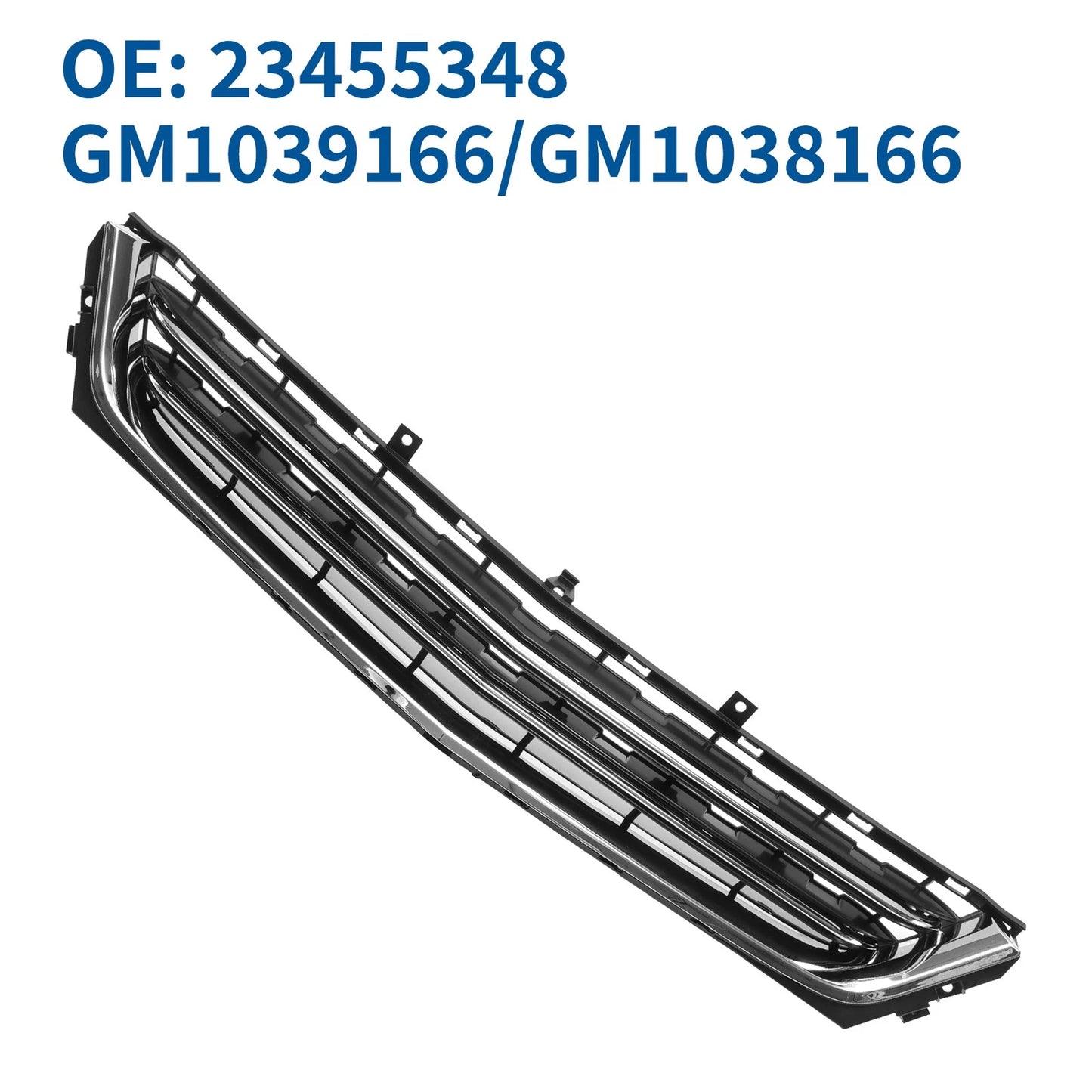 Front Lower Bumper Grille for Chevrolet Impala Chrome Silver Tone Black