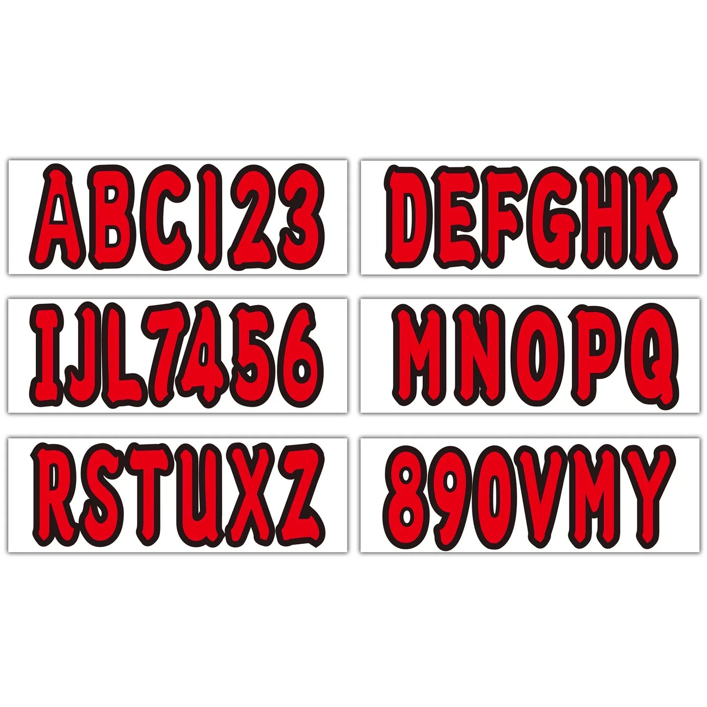 PWC Jet Ski Custom Registration Decal Sticker Set - Red