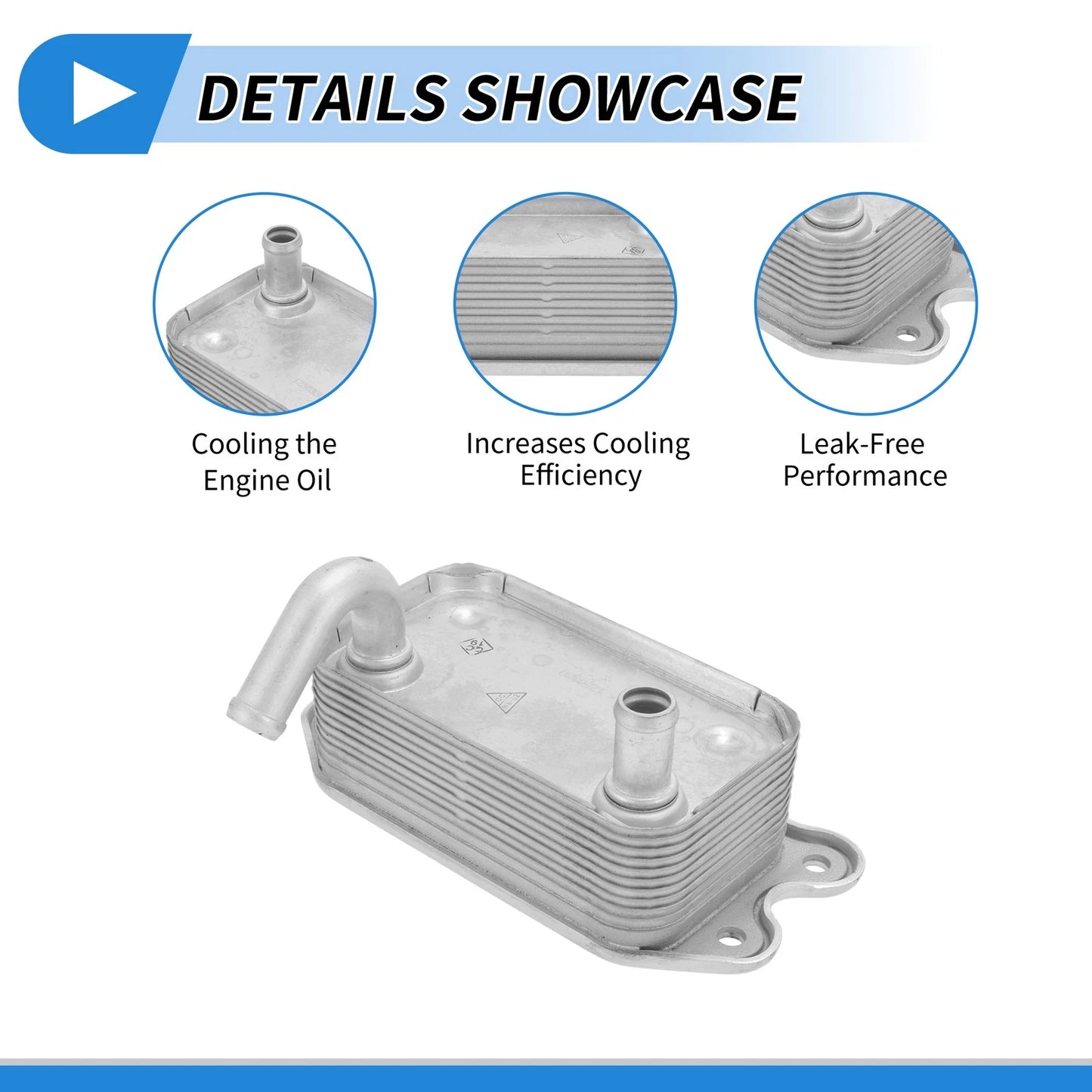 Engine Oil Cooler for Volvo S60 (2001-2009) 1 Set Washer
