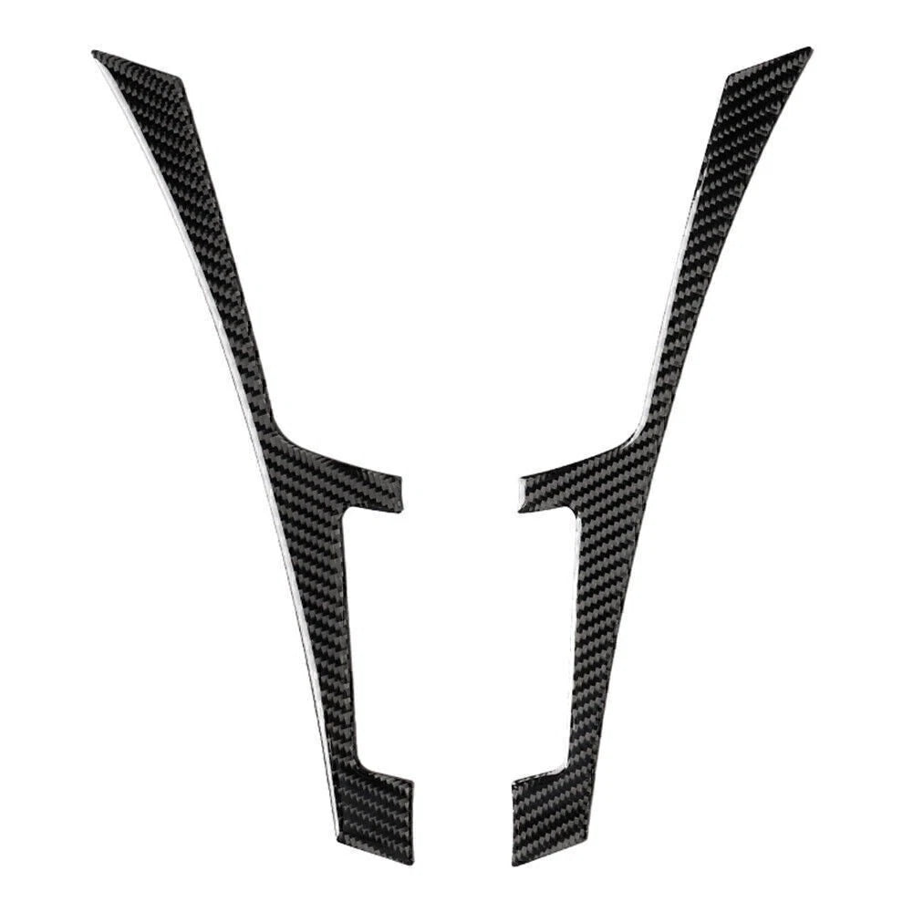 Black Carbon Fiber Console Panel Cover Trim for Infiniti Q50 Q60 (2013-2019)