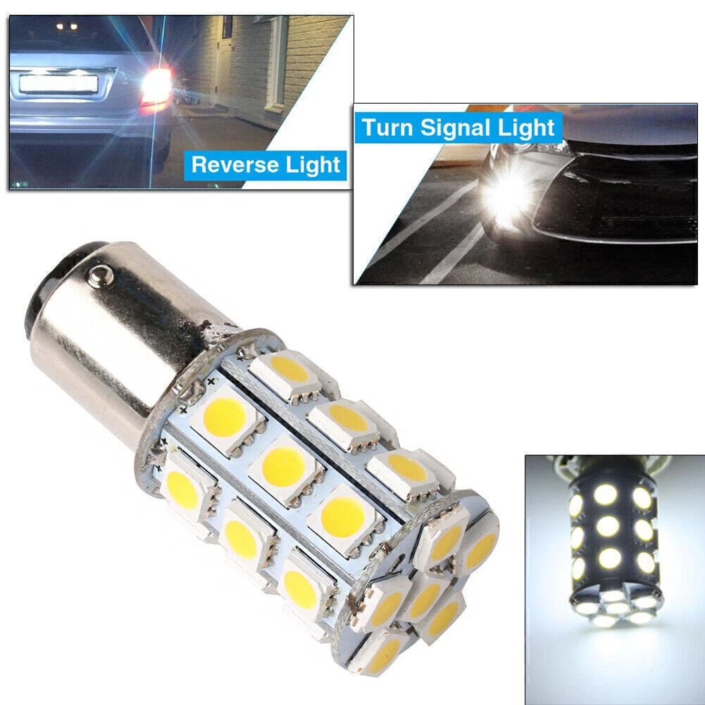 1 x White Cabin Marine Boat LED Interior Lamp 27-SMD BA15D DC24V Lights