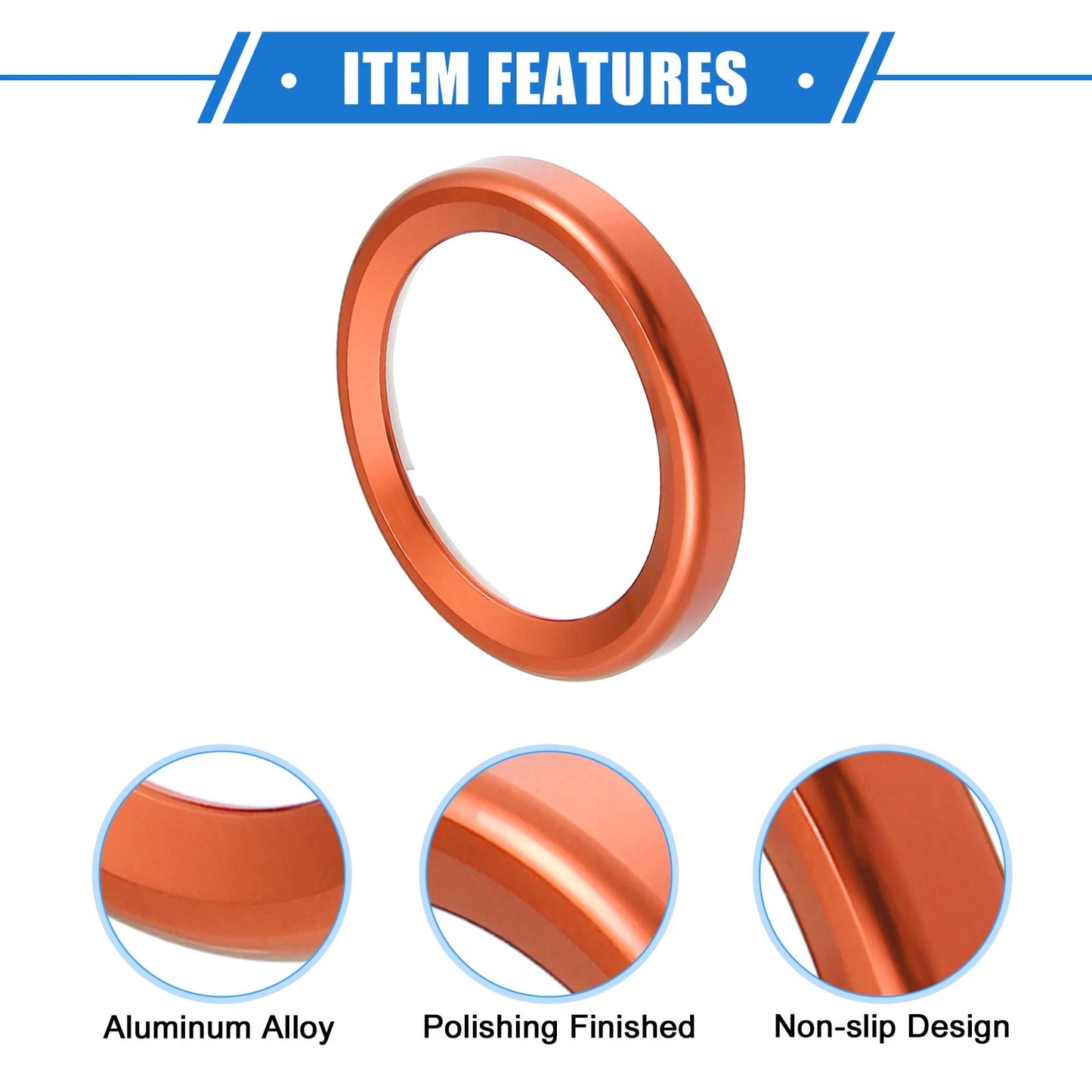 Orange Push Button Cover Trim for Ford Maverick (2022-2023)