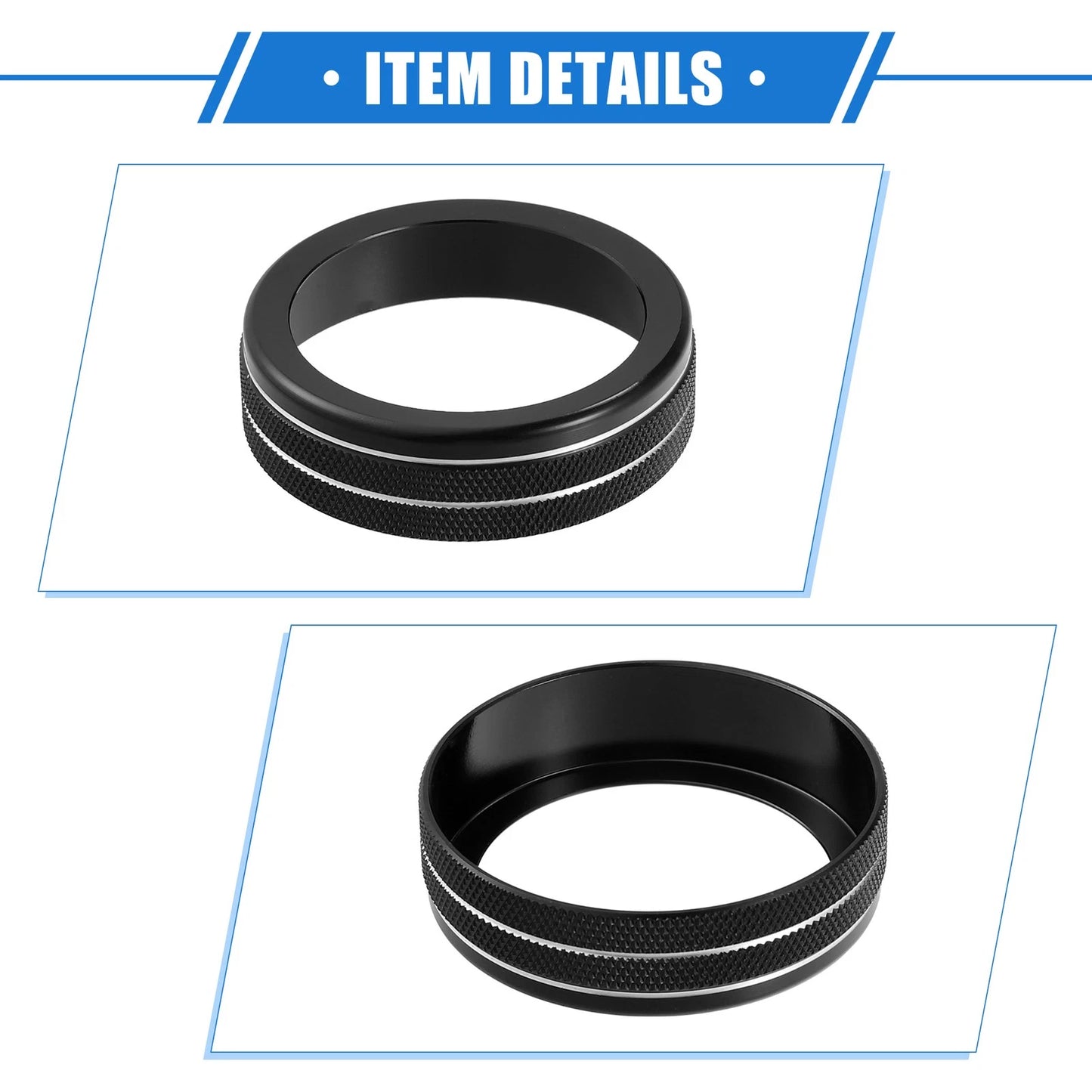 AC Climate Control Knob Rings for Toyota Highlander (2020-2022) Black