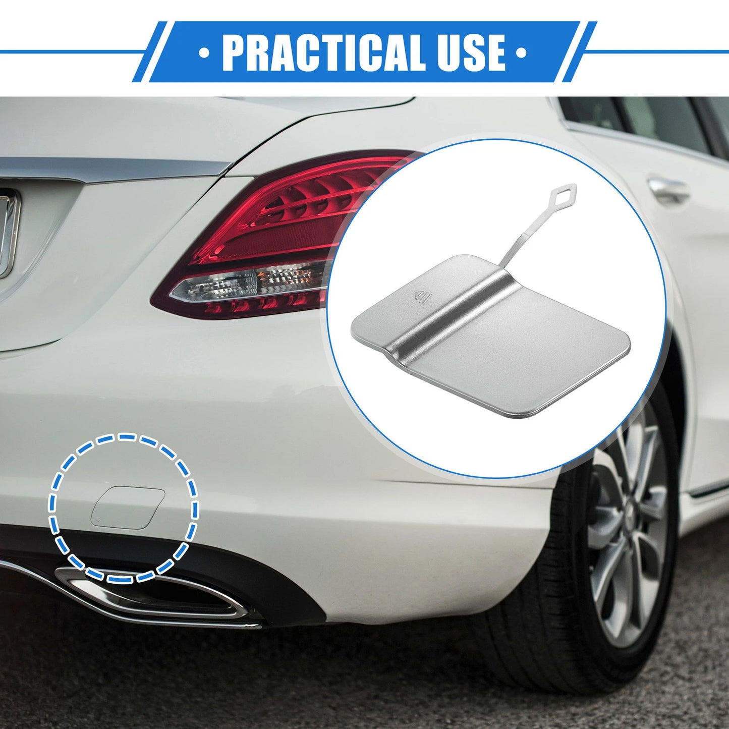 Rear Bumper Tow Hook Eye Hole Cover for Mercedes-Benz GLK350 (2010-2015)