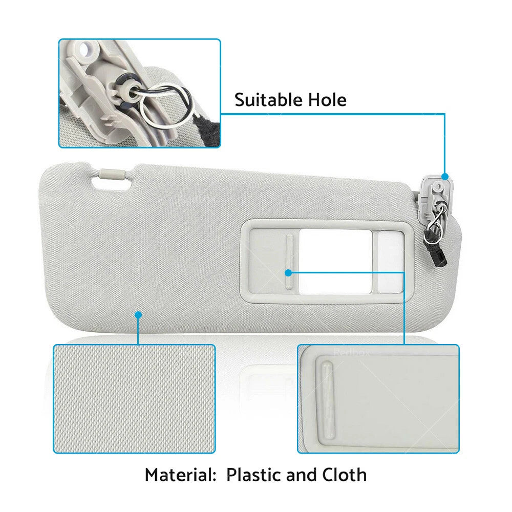 Sun Visor Right Side for Mazda CX-9 (2010-2015) Gray