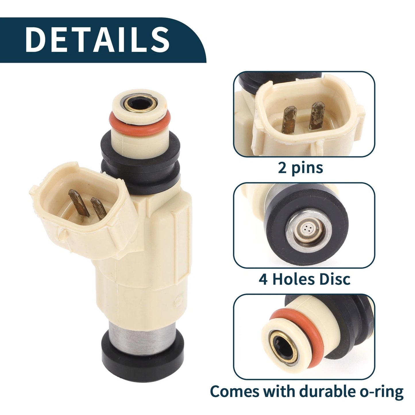 Fuel Injector MR507252 for Mitsubishi Eclipse GS 2001-2005 1 Pc Beige
