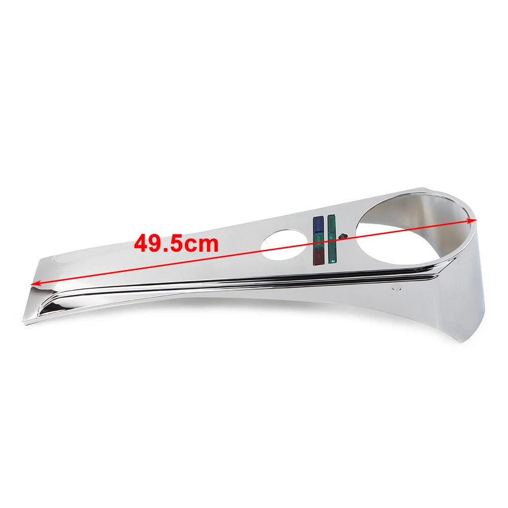 Chrome Long Rider Style Dash Panel for Harley Softail Custom FXSTC FXDG FXDWG (2000-2017)
