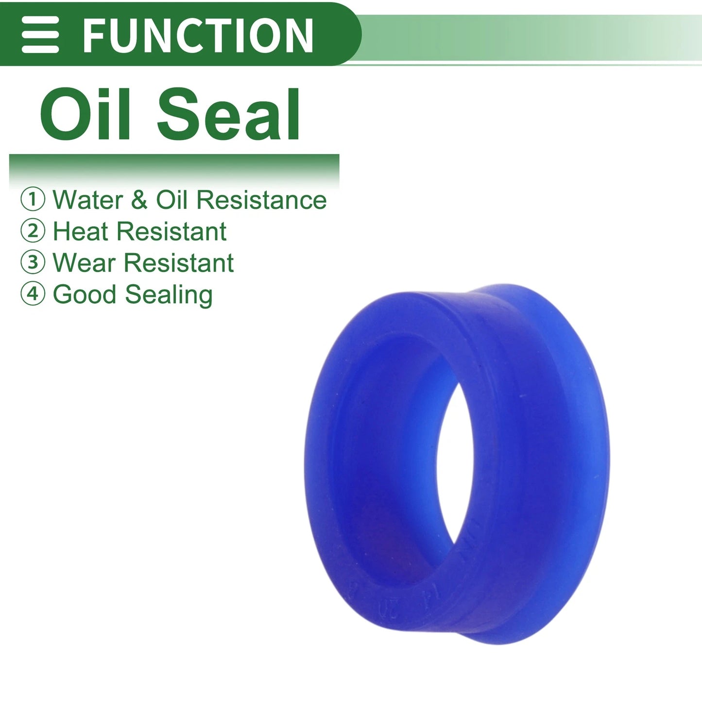 Oil Seal Rotary Shaft Seal TPU 14x20x8mm Blue 10 Pcs