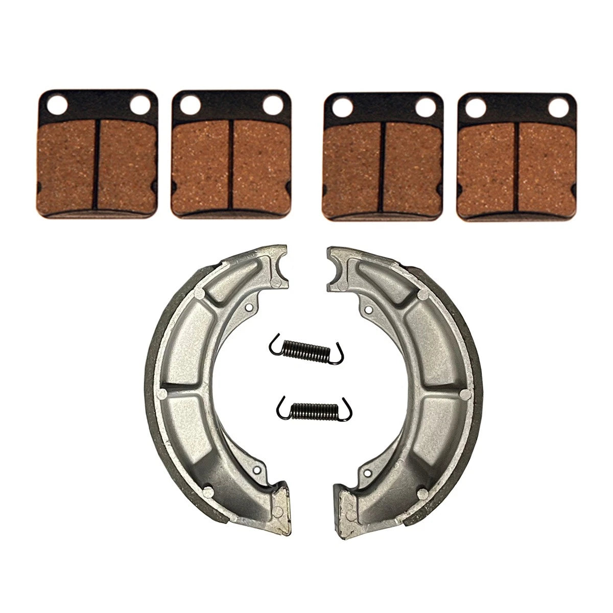 Front Brake Pads & Rear Brake Shoes for Suzuki Ozark 250 (2002–2014)