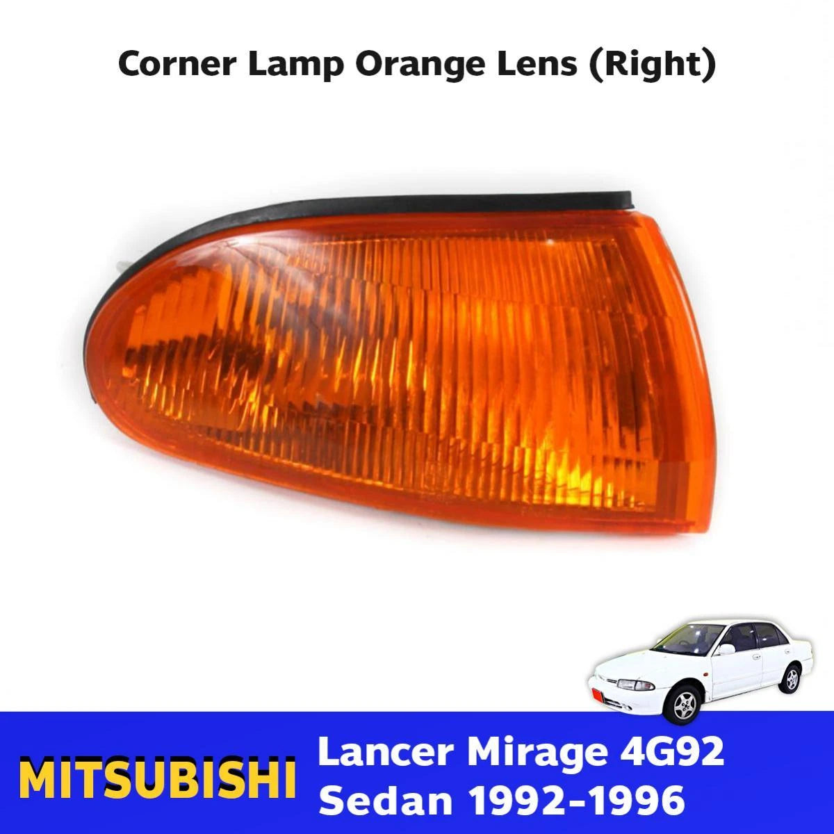 Corner Lamp Lights Orange RH Fits Mitsubishi Lancer E-Car Sedan GLX 1992-96 D05