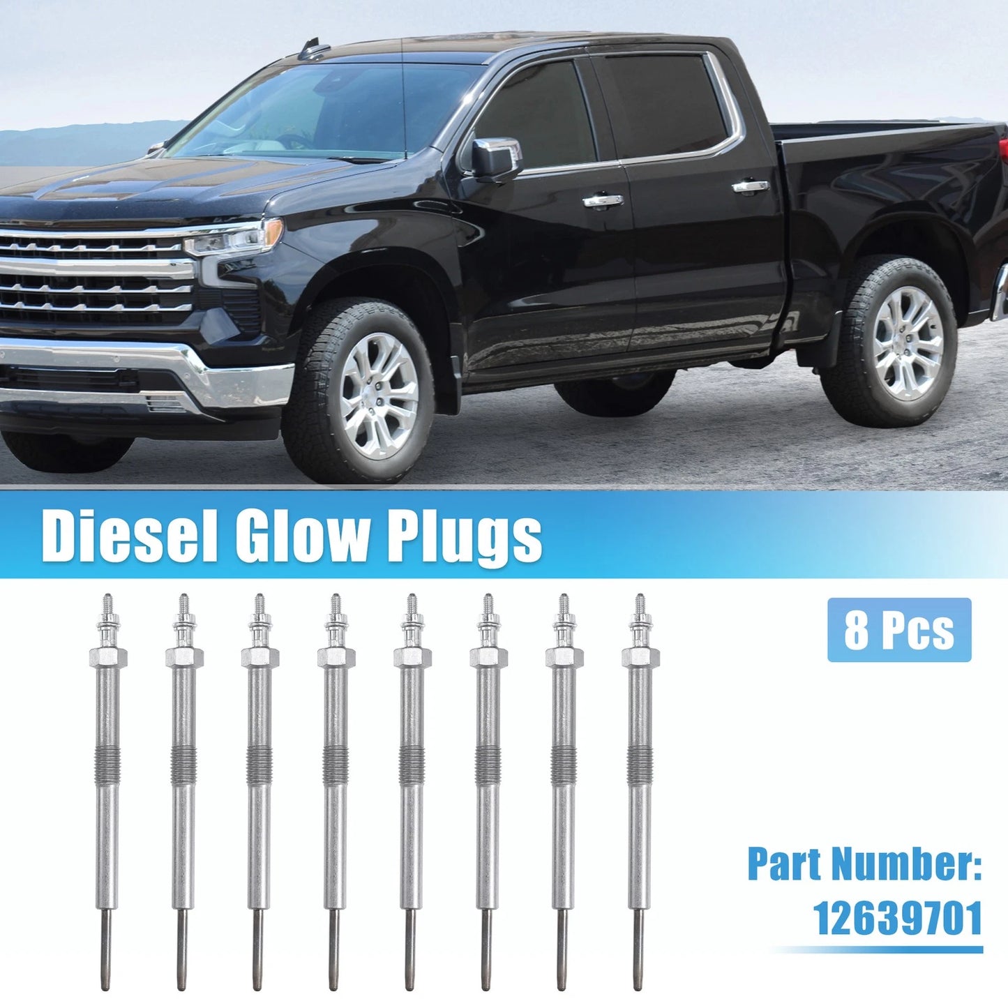 8 x Diesel Glow Plugs for Chevrolet Express 2500 (2006-2016)