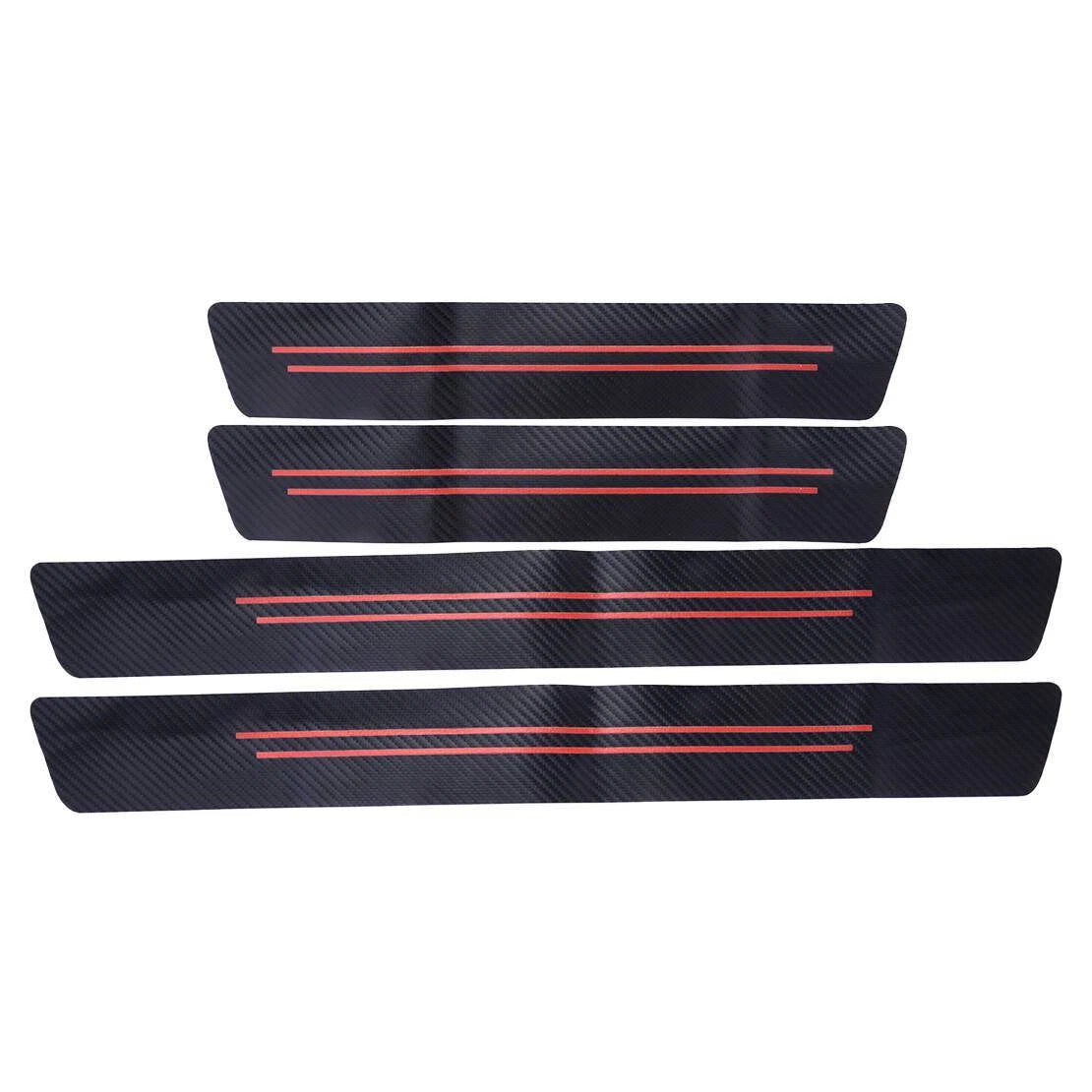 4pcs Carbon Fiber Car Door Sill Plate Protector Scuff Cover for Make & Model