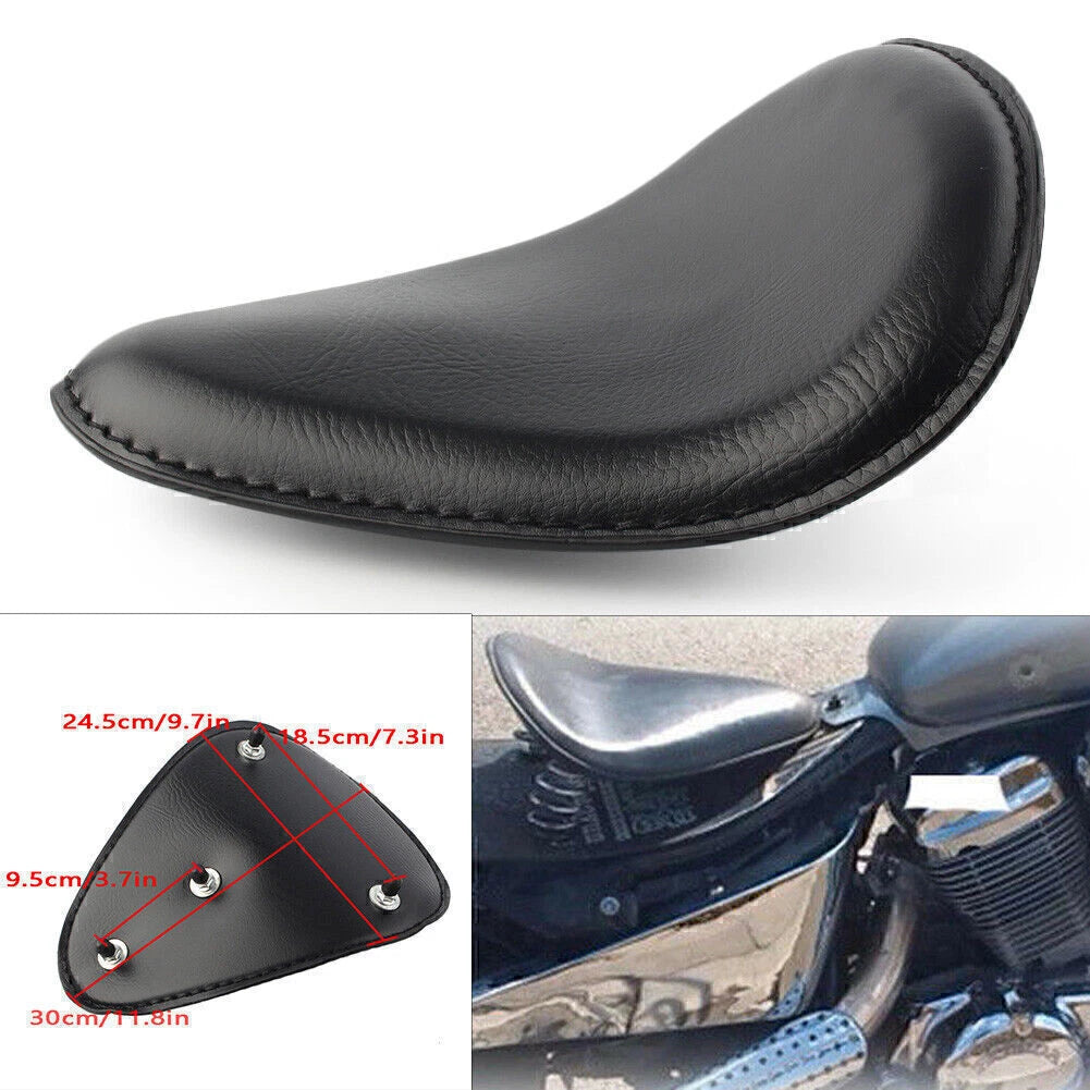 Spring Bracket Leather Solo Driver Seat for Harley Chopper Bobber (2000-2023)