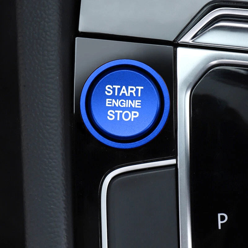 Blue Aluminum Interior Trim Engine Start Push Button Cover Fit For Passat B8