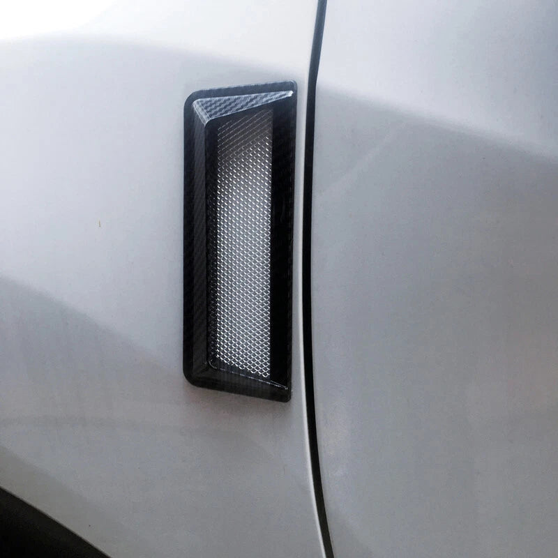 Carbon Fiber Style Hood Vent Louvers for Universal Car Decor