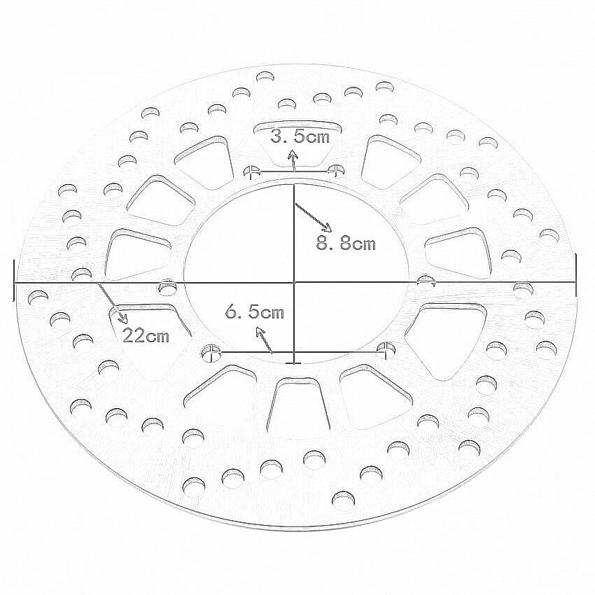 Rear Brake Disc for Yamaha TT-R230, XT225, TW125, DT125, XG250, XTZ125