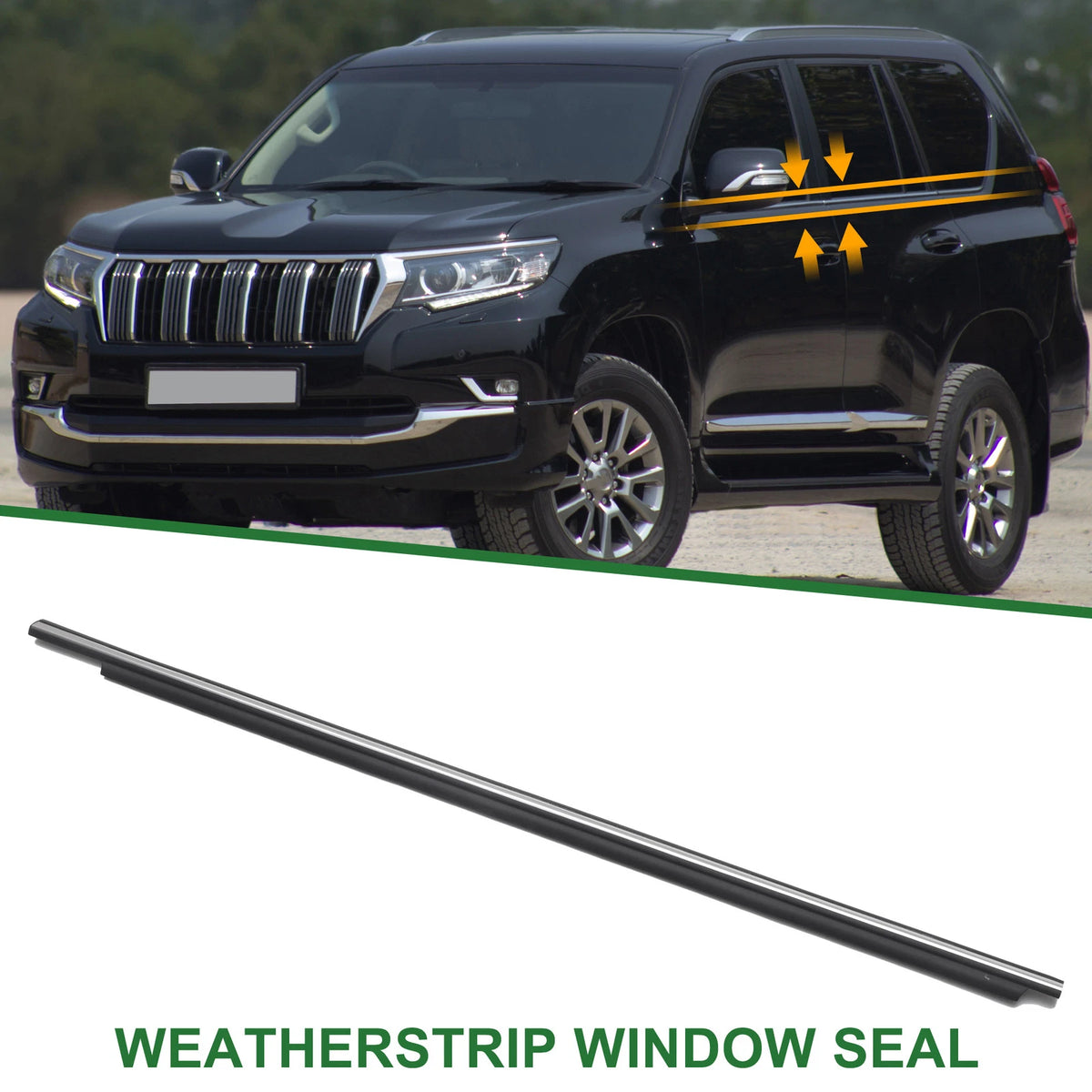 Front Left Weatherstrip Window Seal for Toyota Land Cruiser (2008-2021)
