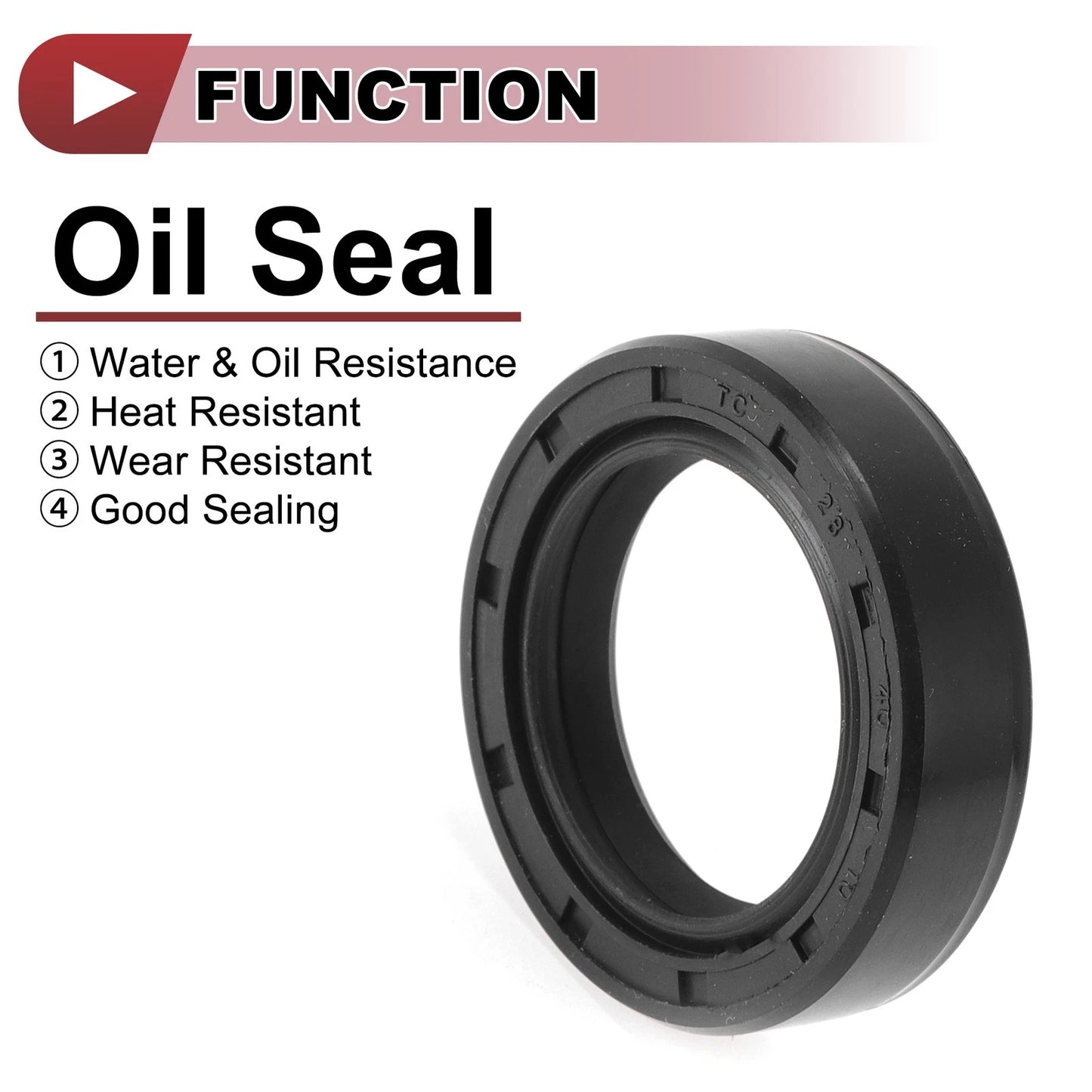 Rotary Shaft Seal 28x40x10mm Oil Seal Nitrile 70D Rubber 5 Pcs for Make Model