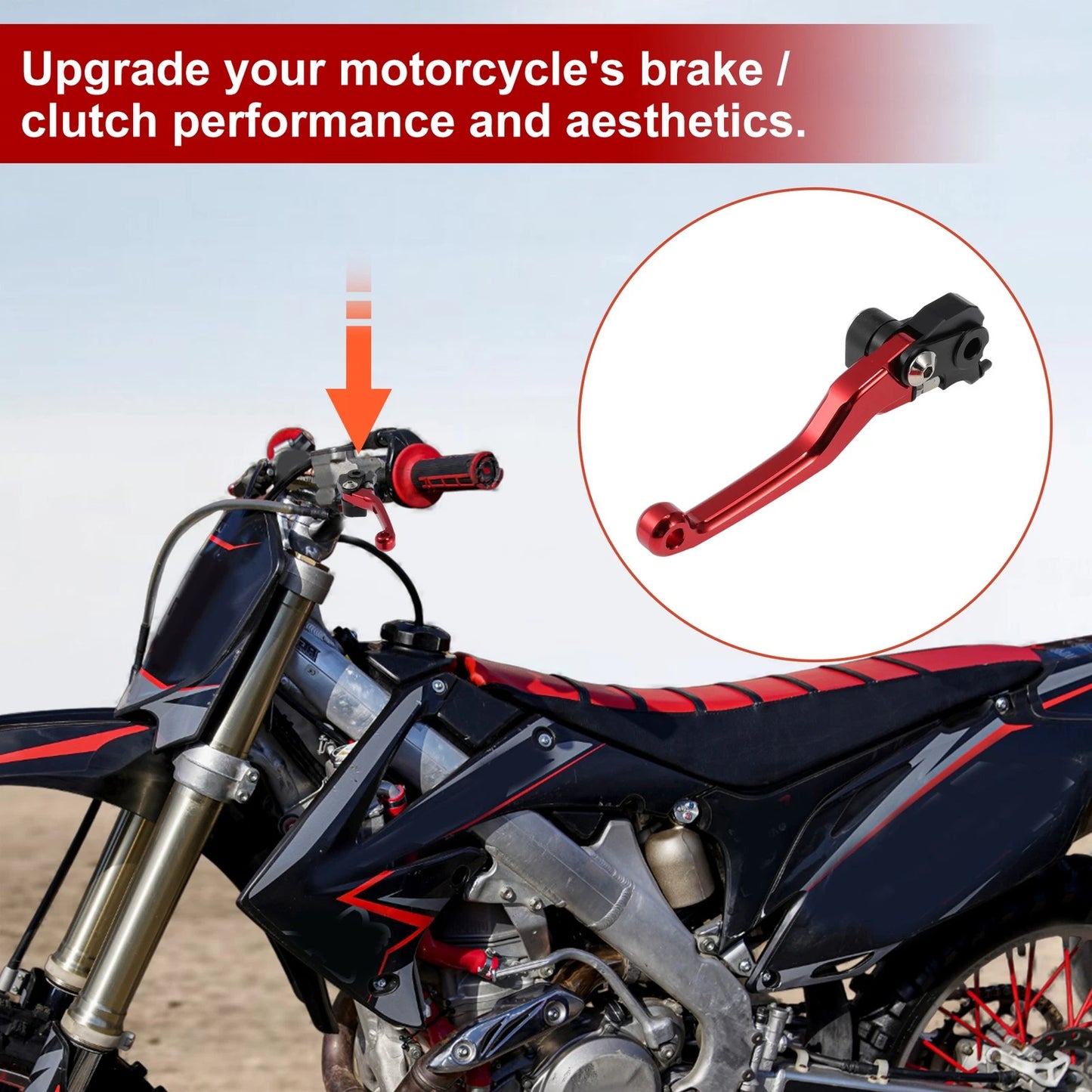 Short Brake Clutch Levers for Honda CRF450R CRF450RX 1 Pair