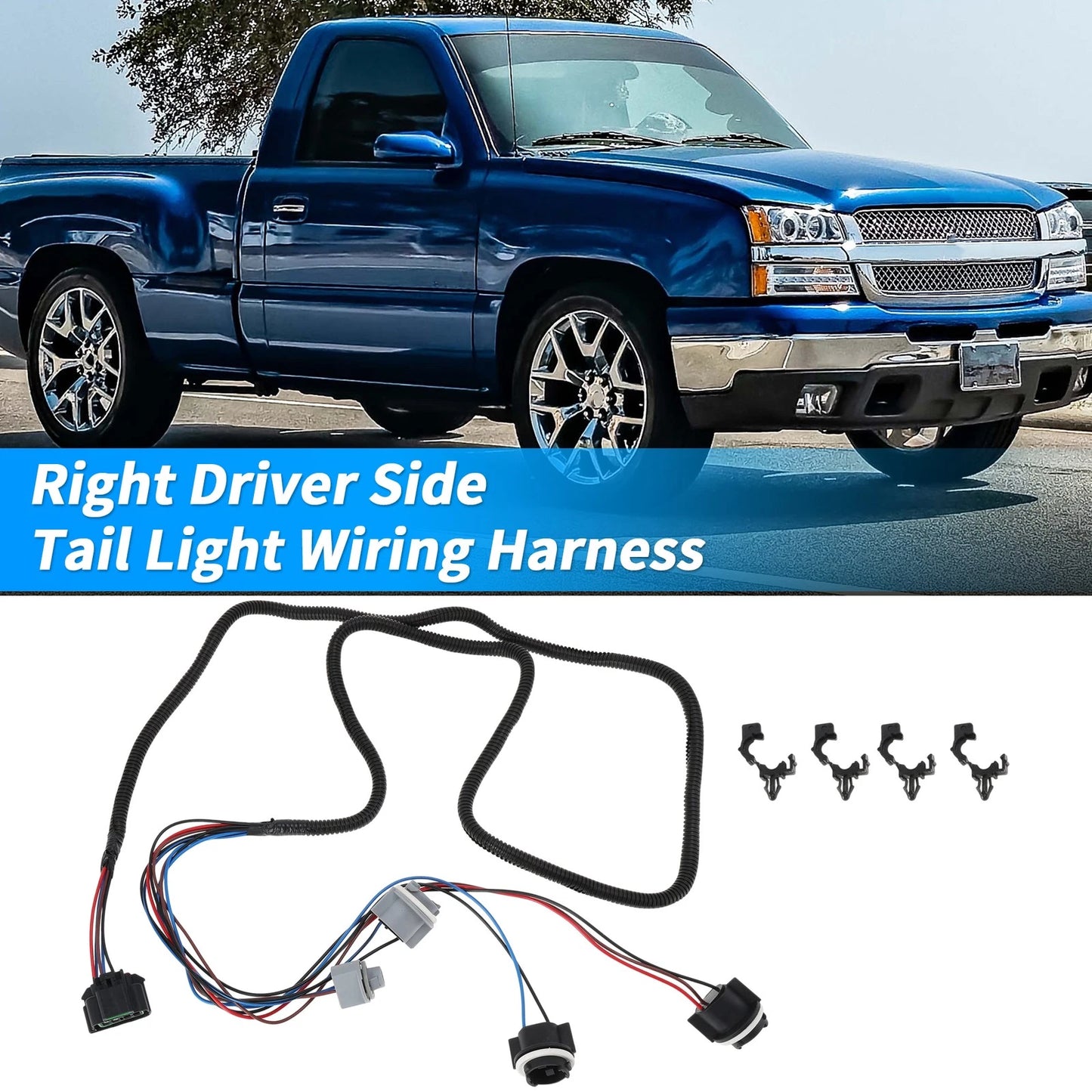 Wiring Harness Right Tail Light for Chevy Silverado 1500 2500 3500