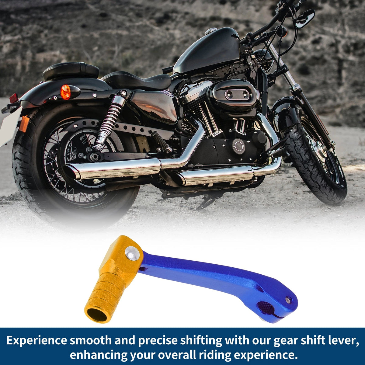 Folding Motorcycle Gear Shifter Lever for Honda CRF150F (2003-2017) Blue Gold