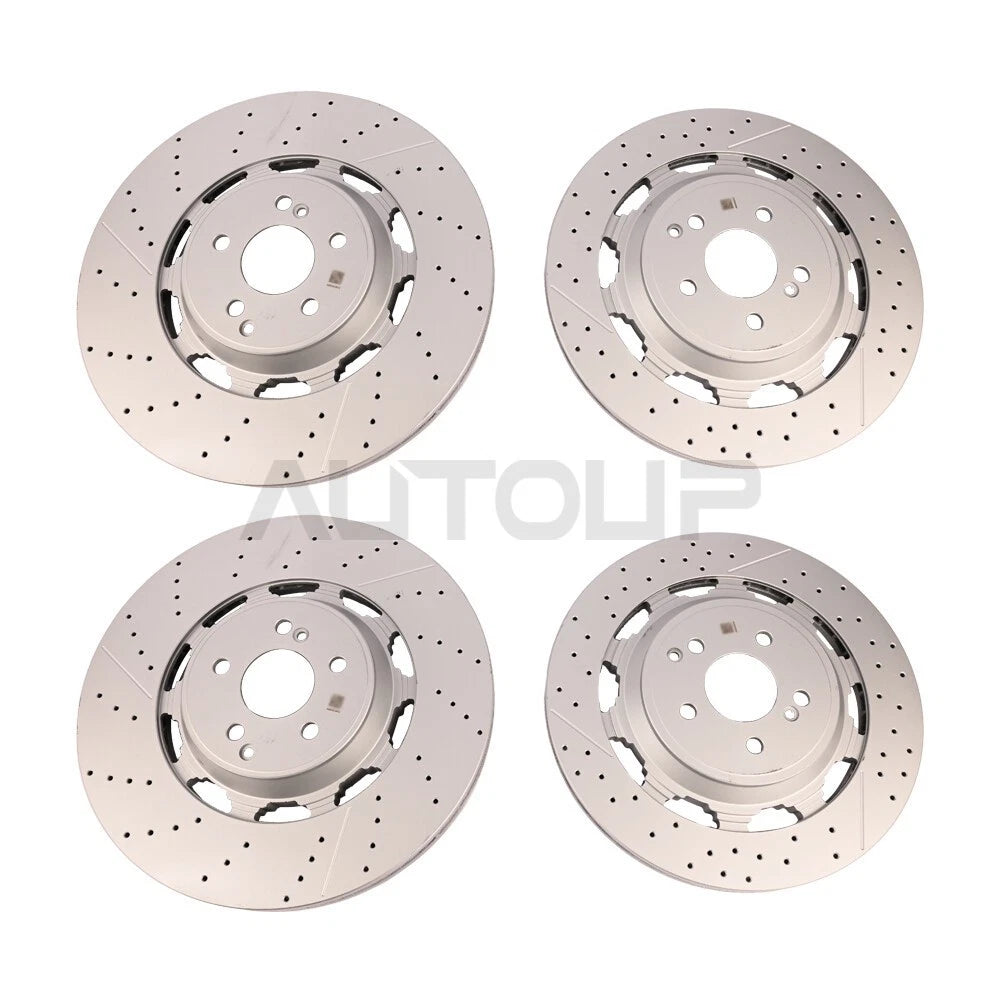 4Pcs Front-Rear Brake Rotors for Mercedes W222 S63 AMG S65 AMG (2014–2020)