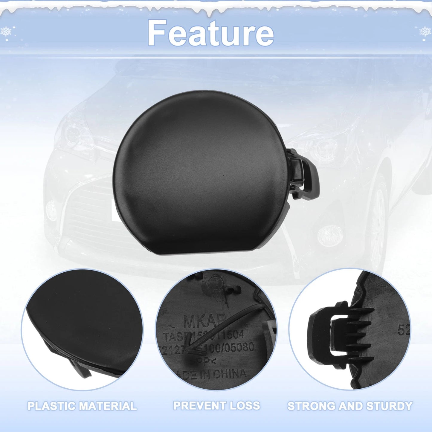 Left Front Tow Hook Cover for Toyota Auris (2013-2015)
