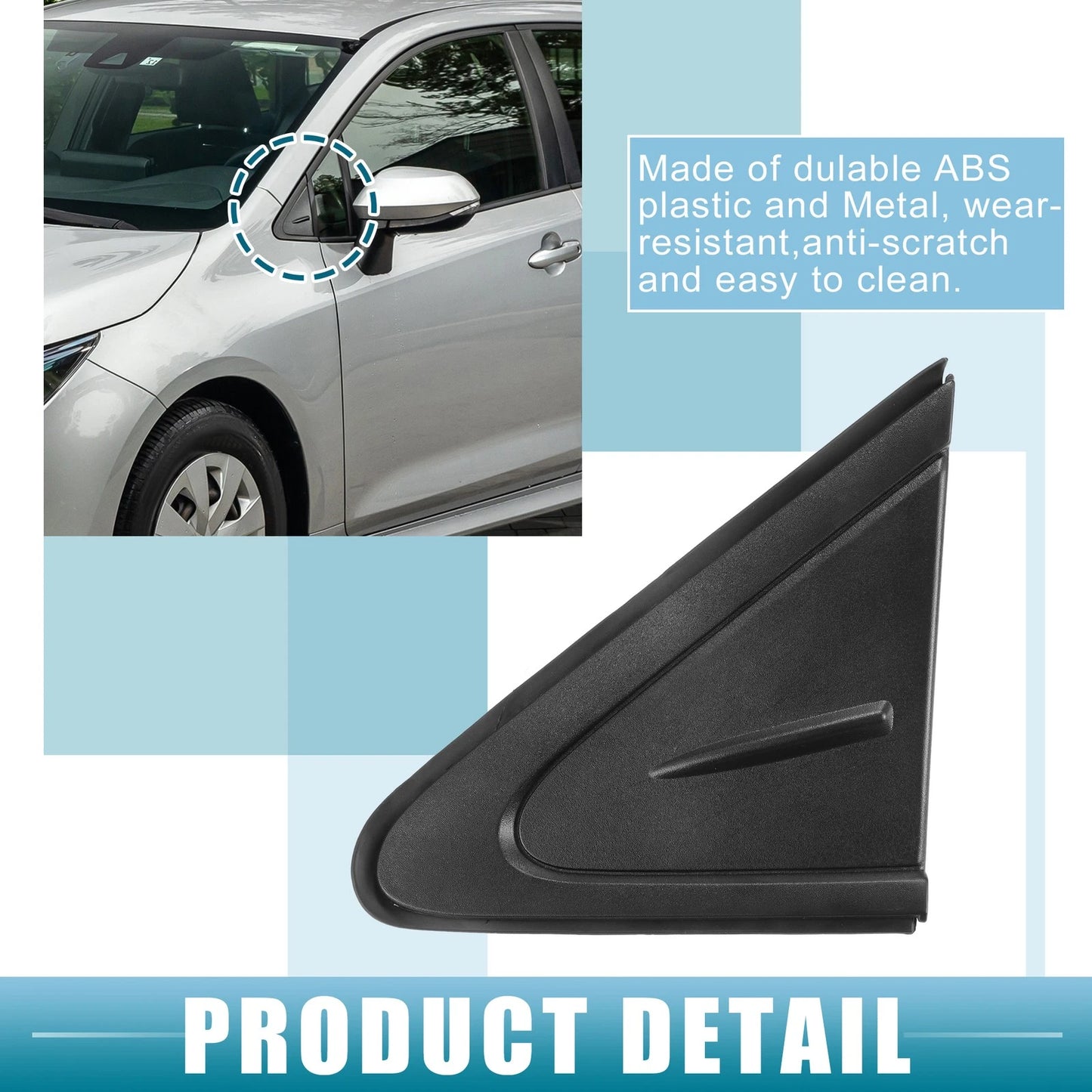 Front Left Door Mirror Corner Fender Cover for Toyota Corolla (2019–2021)
