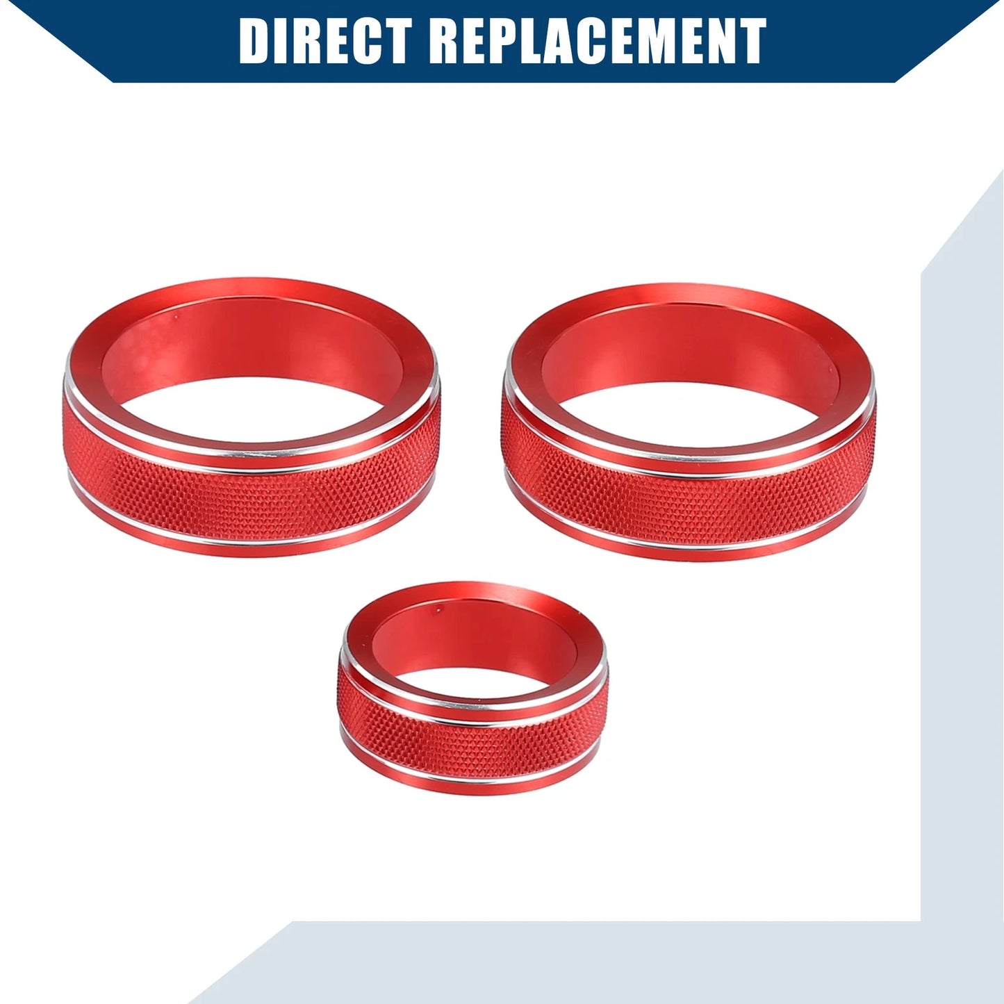 AC Control Switch Knob Cover for Subaru Impreza (2017-2023) Red 1 Set