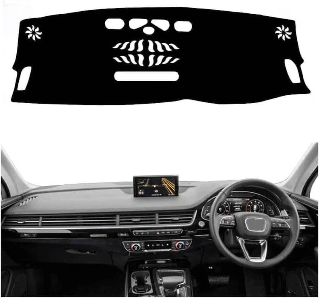 Non-Slip Dash Mat for Audi Q7 4M 3.0L NO HUD (2015-2019) Black Cover