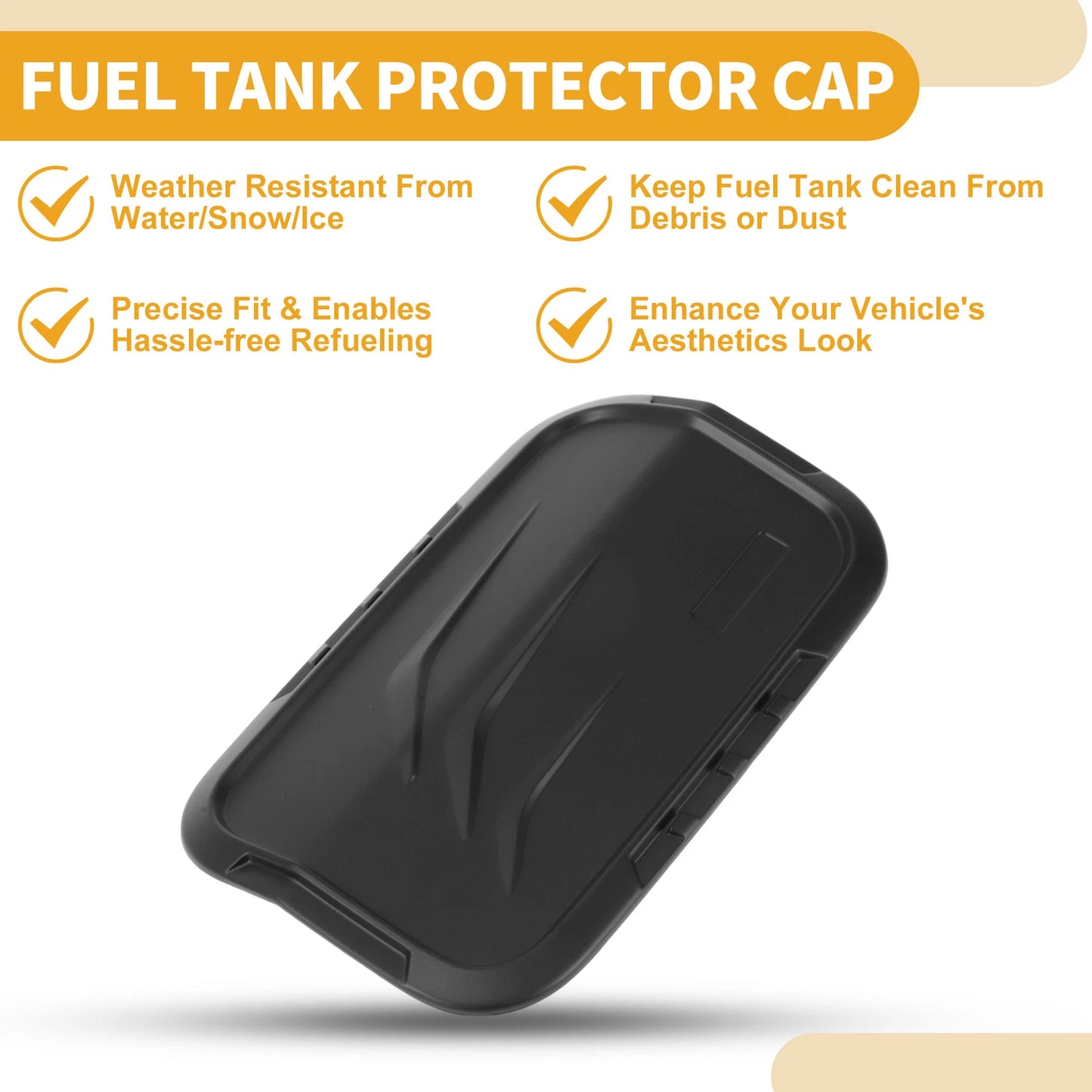 Fuel Tank Door Cap for Toyota Prado (2024-2025) Matte Black Cover